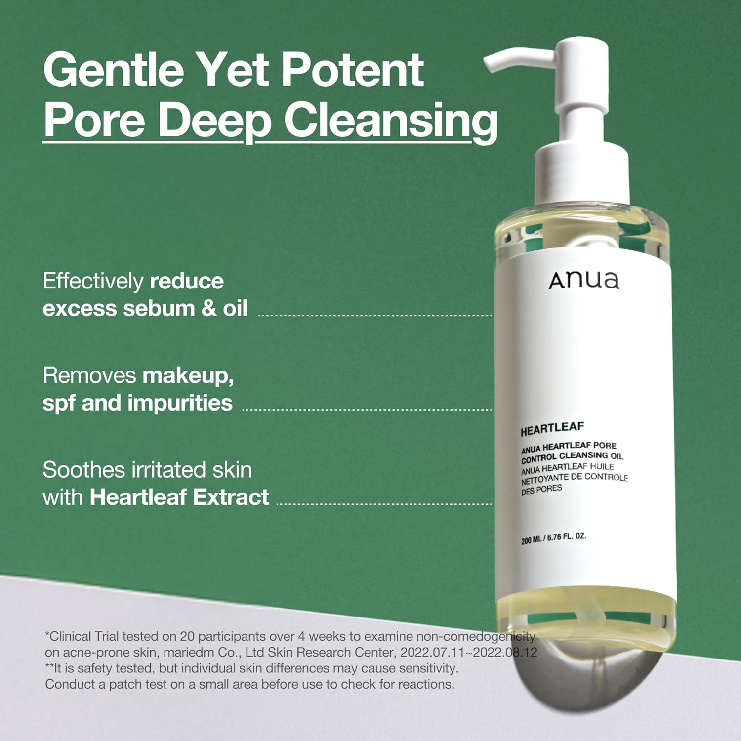 ANUA Heartleaf Pore Control Cleansing Oil – Deep Makeup Remover