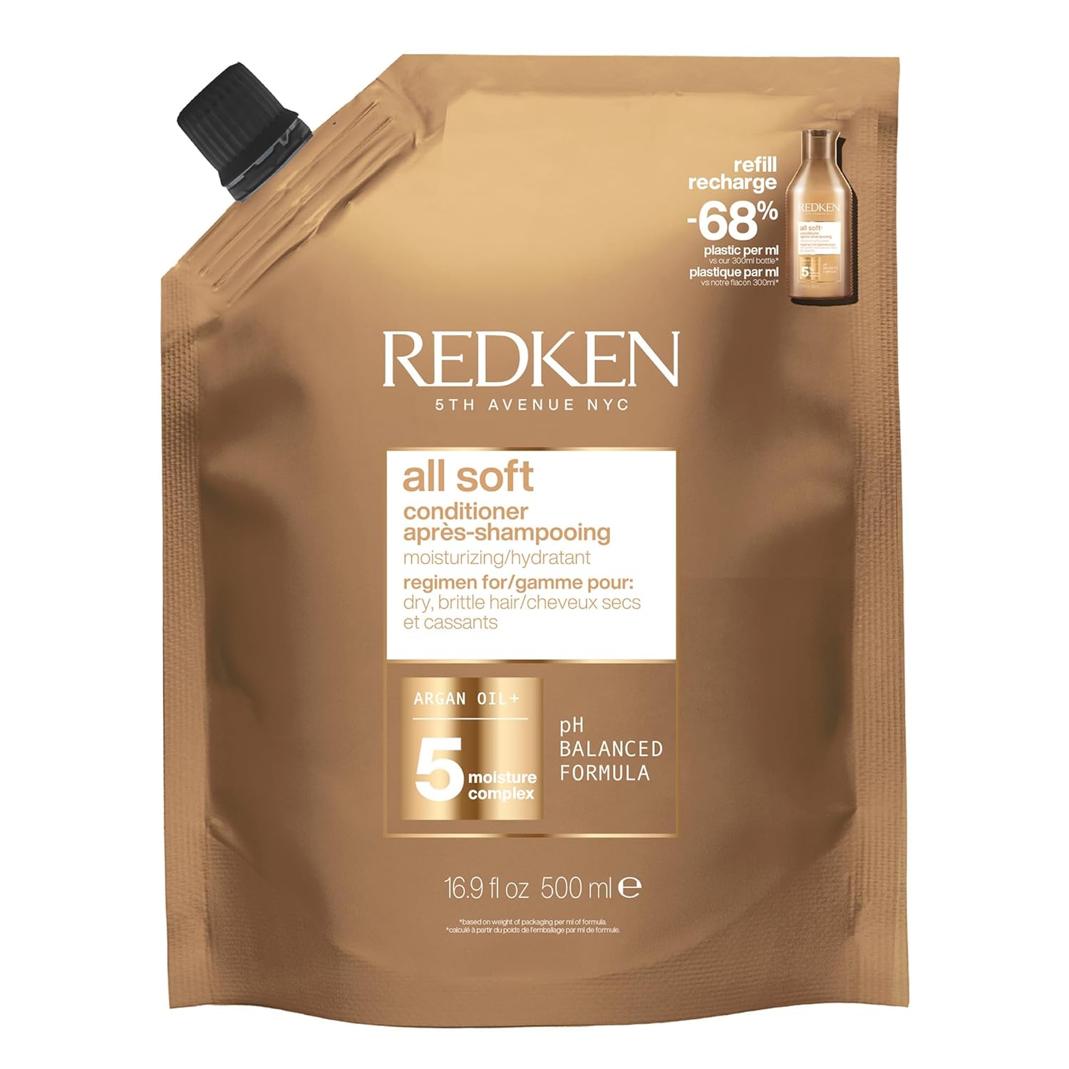 Redken All Soft Hydrating Conditioner – Deep Moisture, Shine & Frizz Control for Dry Hair