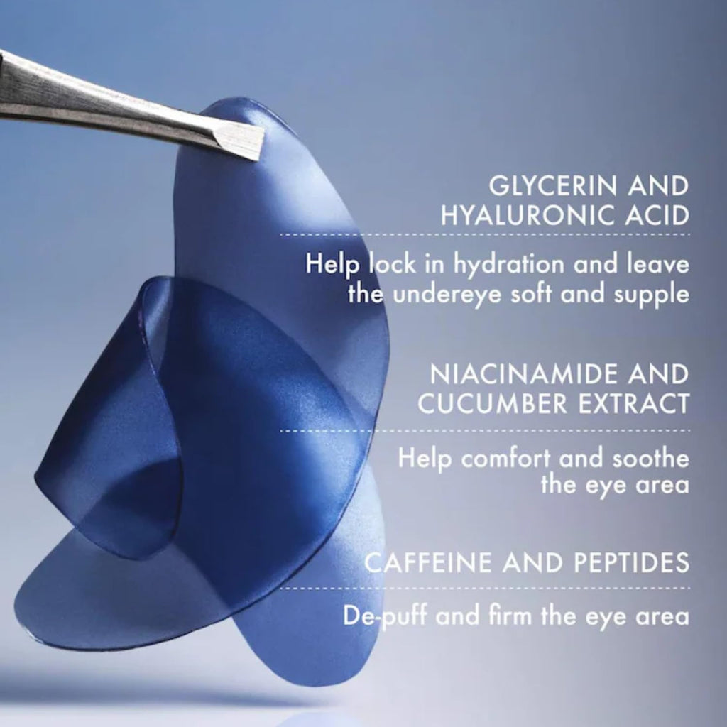 Summer Fridays Jet Lag Eye Patches – Hydrating & Depuffing Caffeine Hydrogel Under-Eye Masks (6 Pairs)