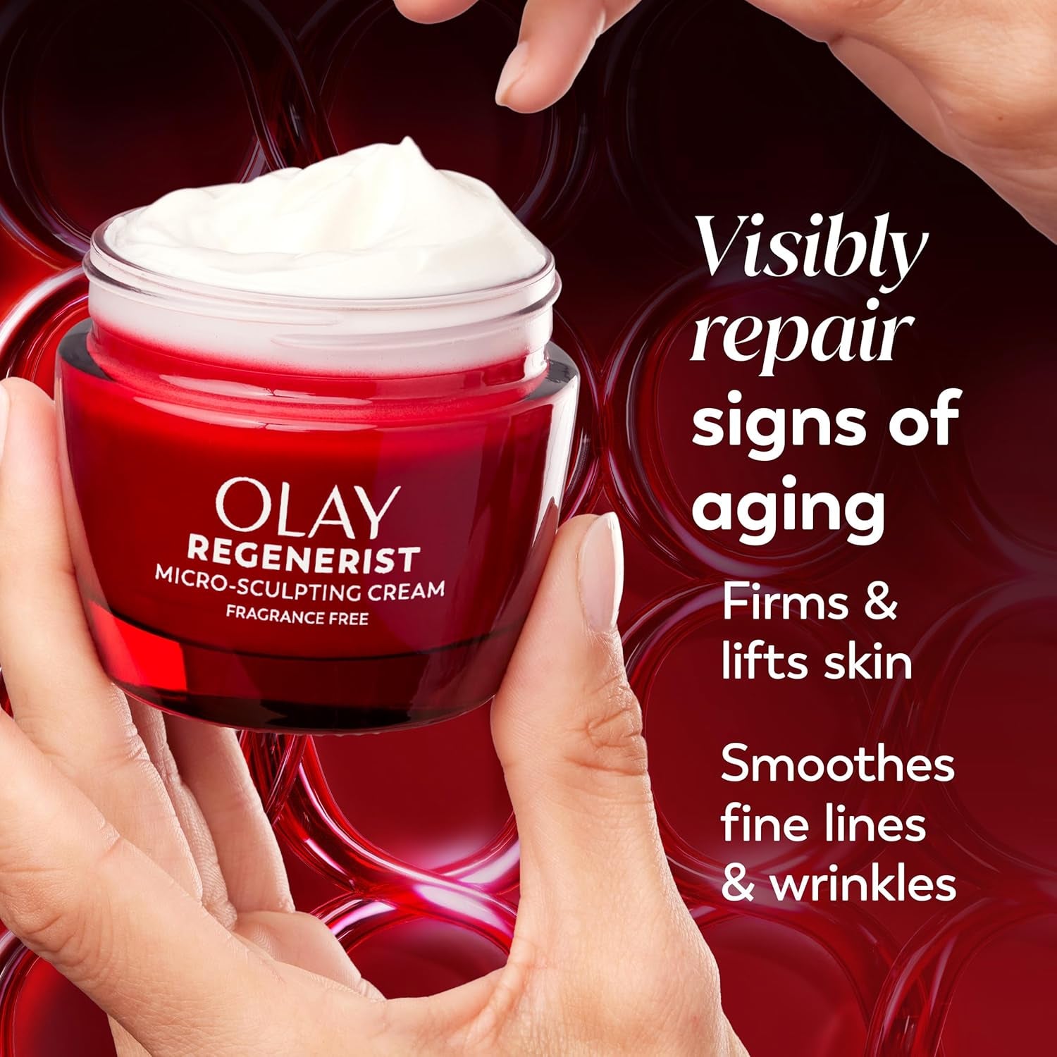 Olay Regenerist Micro-Sculpting Cream – Anti-Aging Collagen Face Moisturizer (Fragrance-Free)
