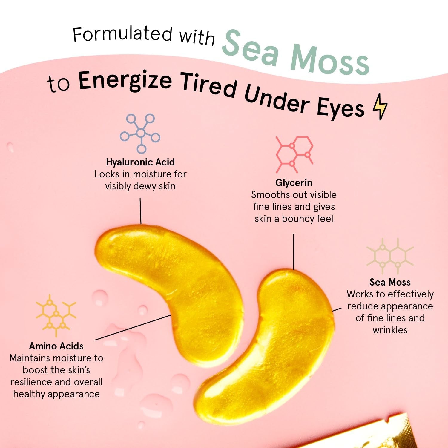 Grace & Stella Gold Under Eye Masks – Dark Circle & Puffiness Repair (24 Pairs)