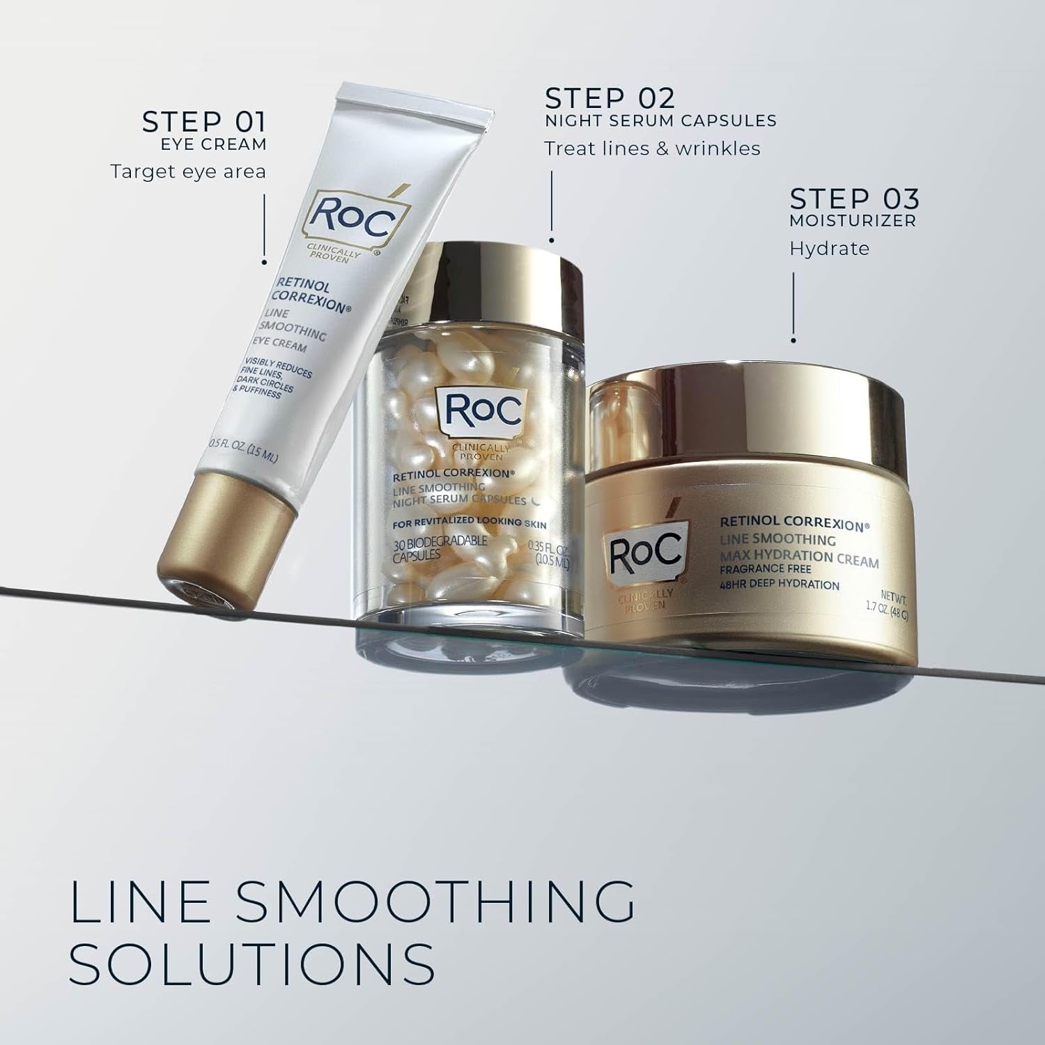 Retinol Correxion Anti-Aging Wrinkle Night Serum, Retinol Serum for Face, Daily Treatment for Fine Lines, Post Acne Scars, 30 Capsules, Unscented, 0.35 Fl Oz