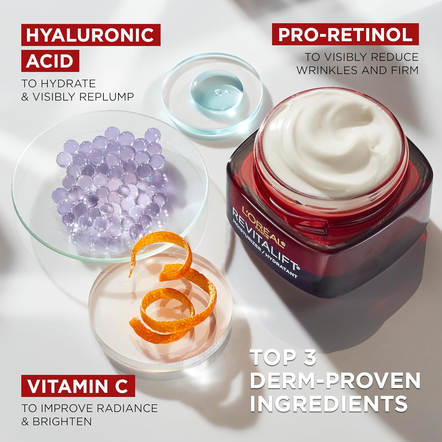 L’Oréal Revitalift Triple Power Renewal Cream – Retinol + Vitamin C Moisturizer