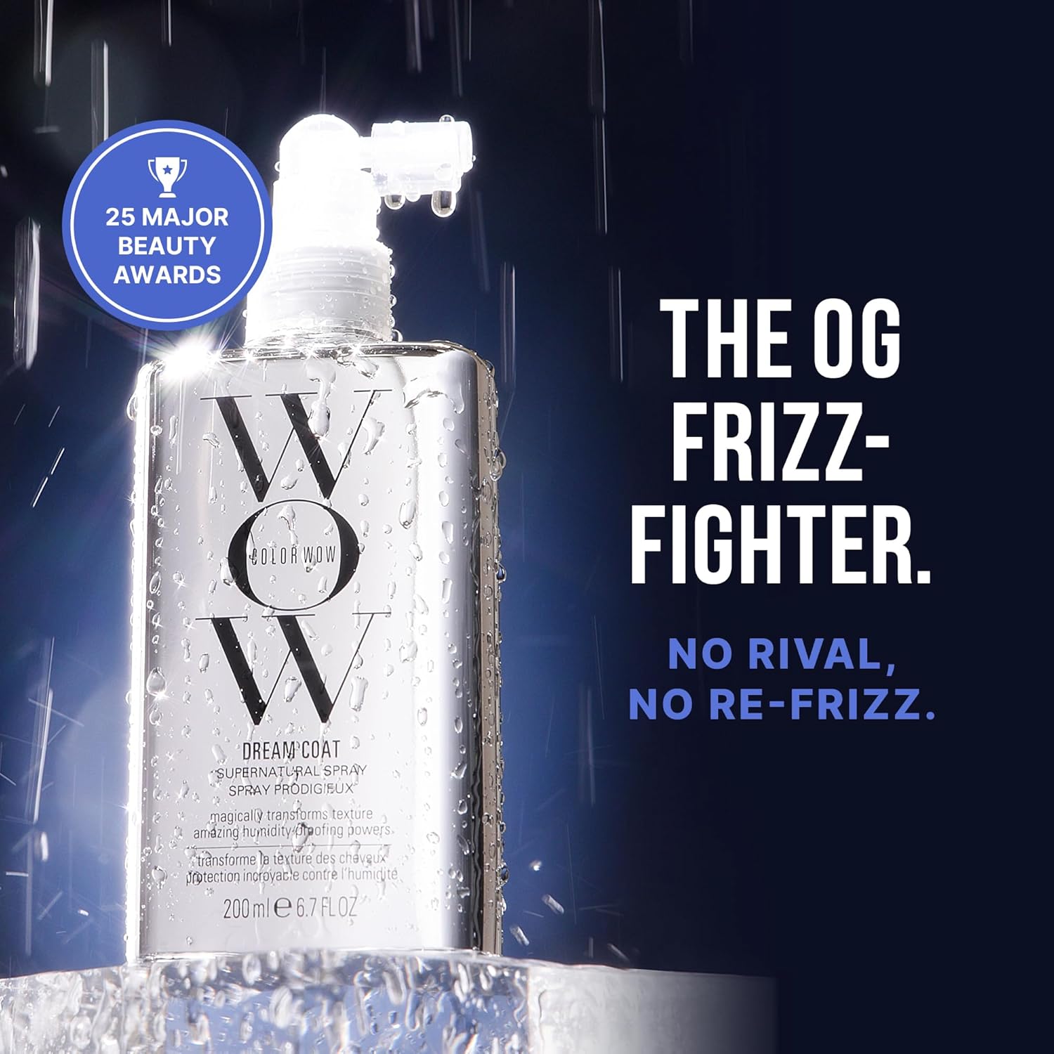 Color Wow Dream Coat Anti-Frizz Spray – Humidity-Proof Heat Protectant for Silky Glass Hair