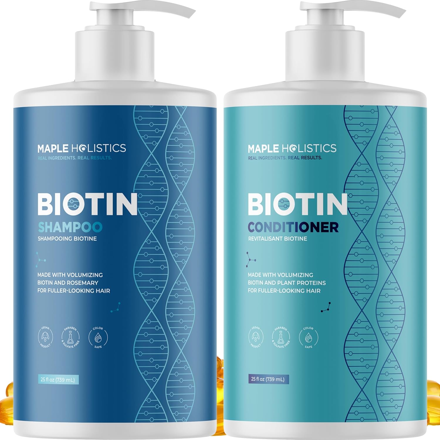 Rosemary Biotin Hair Growth Shampoo & Conditioner Set – Volumizing Sulfate-Free Thickening Duo