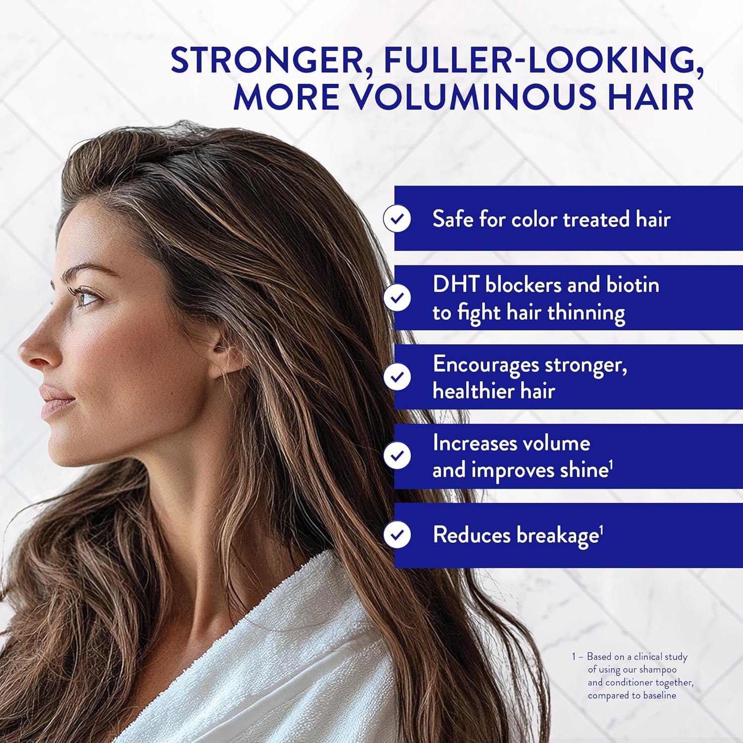 Routine Wellness Anti-Thinning Biotin Shampoo & Conditioner Set – DHT Blocker Hair Growth Support for Fuller, Healthier Hair