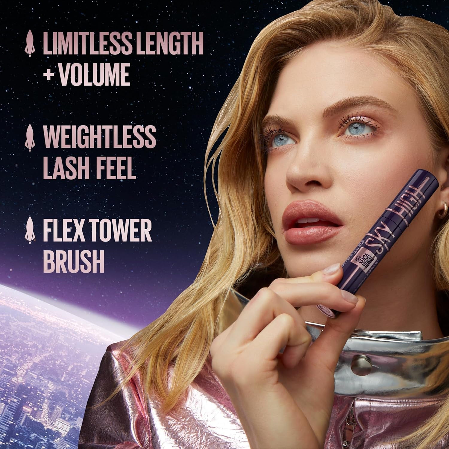 Maybelline Sky High Lash Duo Bundle – Lengthening Mascara + Lash Primer Set