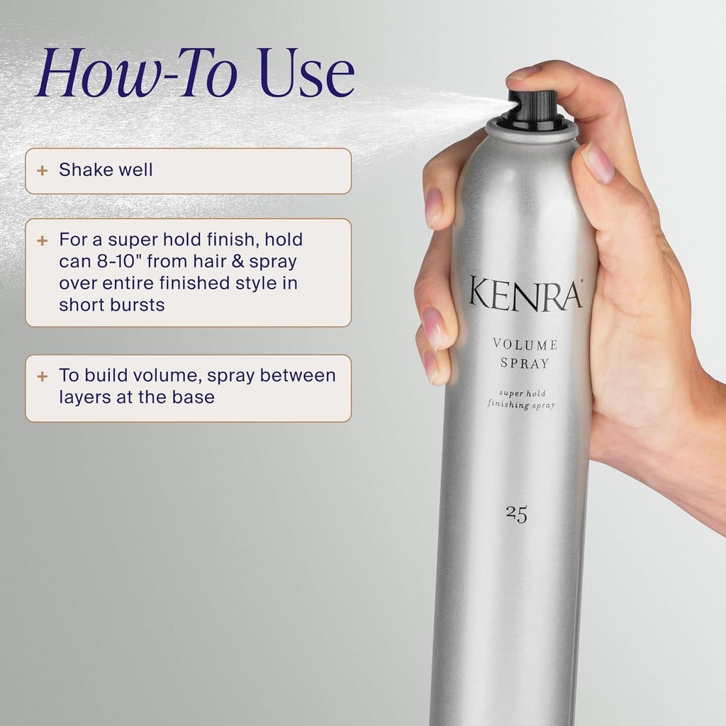 Kenra Volume Spray 25 – Super Hold Humidity-Resistant Finishing Hairspray for All-Day Style Control