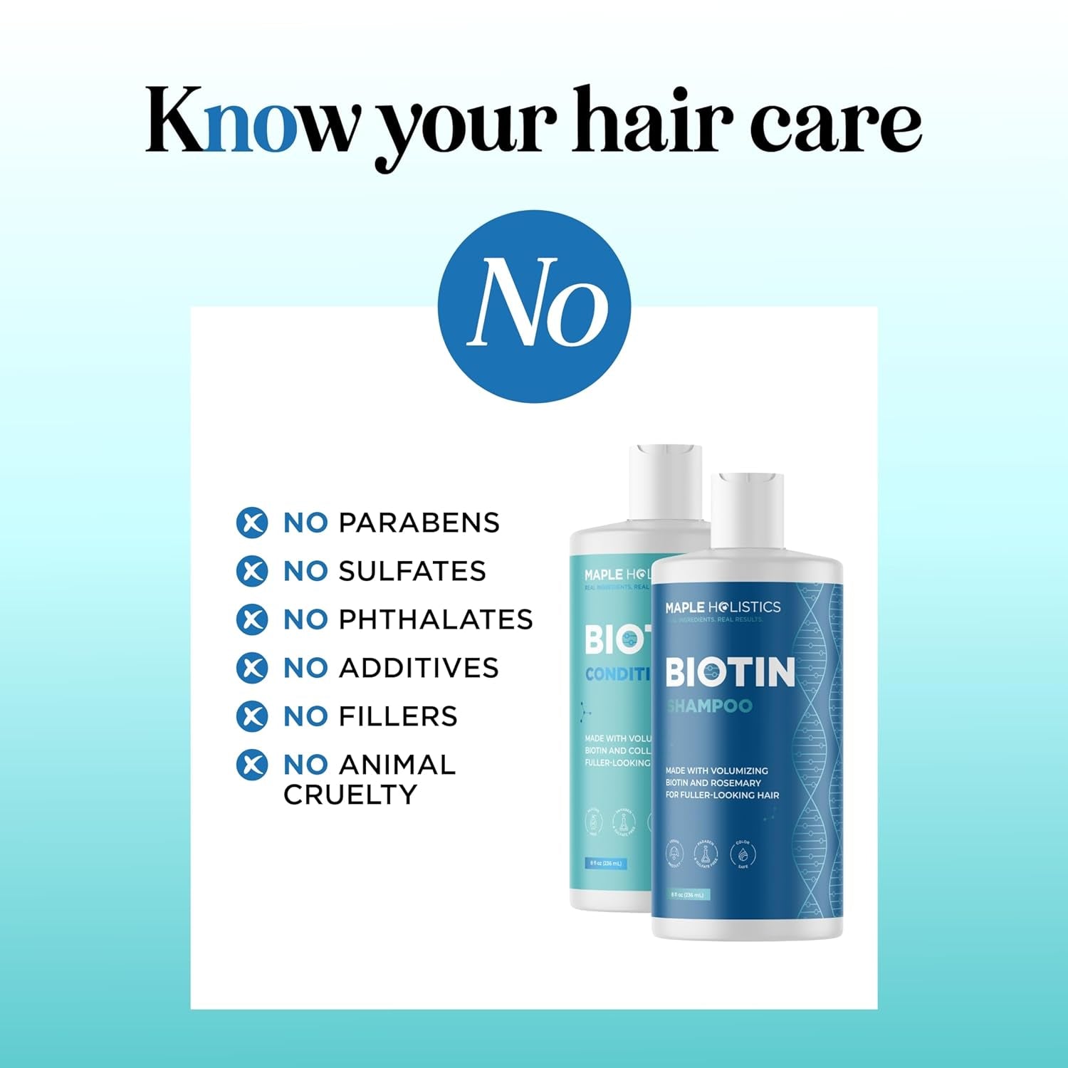 Rosemary Biotin Hair Growth Shampoo & Conditioner Set – Volumizing Sulfate-Free Thickening Duo