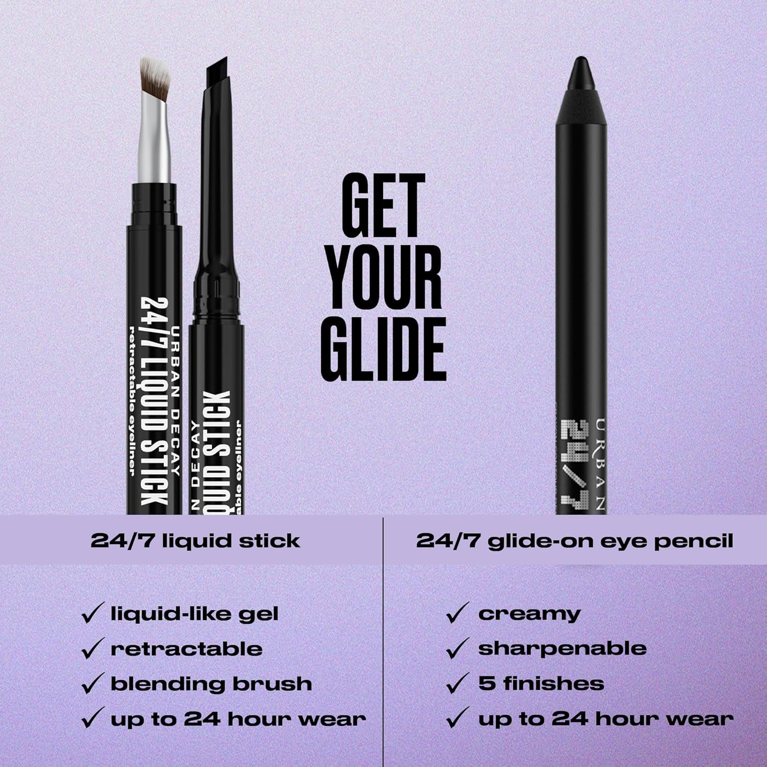 Urban Decay 24/7 Glide-On Eyeliner Pencil – Waterproof Smudge-Proof 16HR Wear