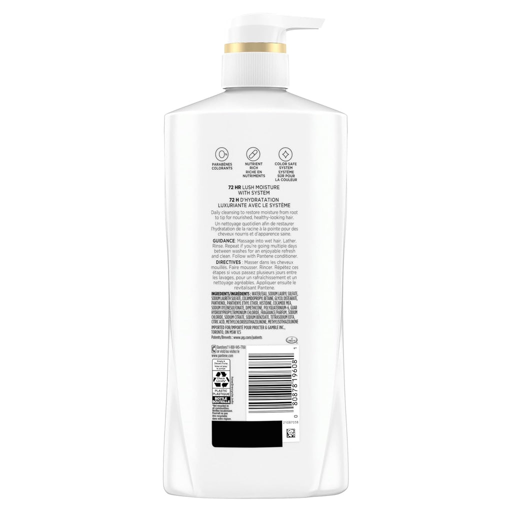 Pantene Pro-V Daily Moisture Renewal Shampoo & Conditioner Set – 72H Hydration for Dry & Color-Treated Hair