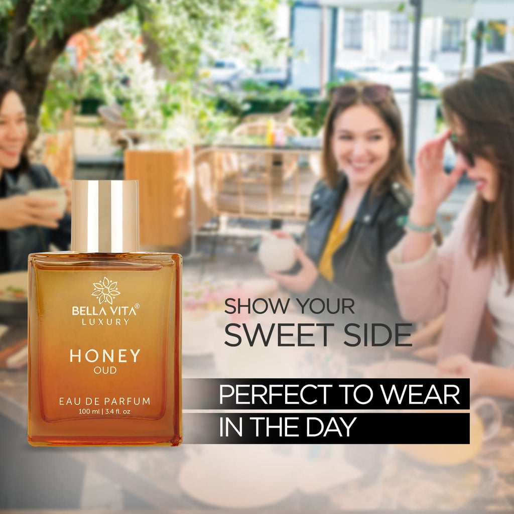 BellaVita Honey Oud Eau De Parfum – Sweet Amber Oud Luxury Unisex Fragrance