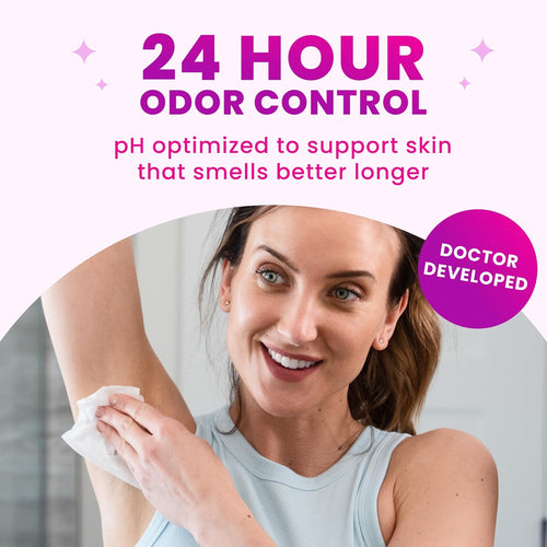Acidified Deodorant Wipes - 24 Hour Odor Control - Aluminum Free, Baking Soda Free, Skin Loving - 15 Count (Pack of 3) (Cool Cucumber)