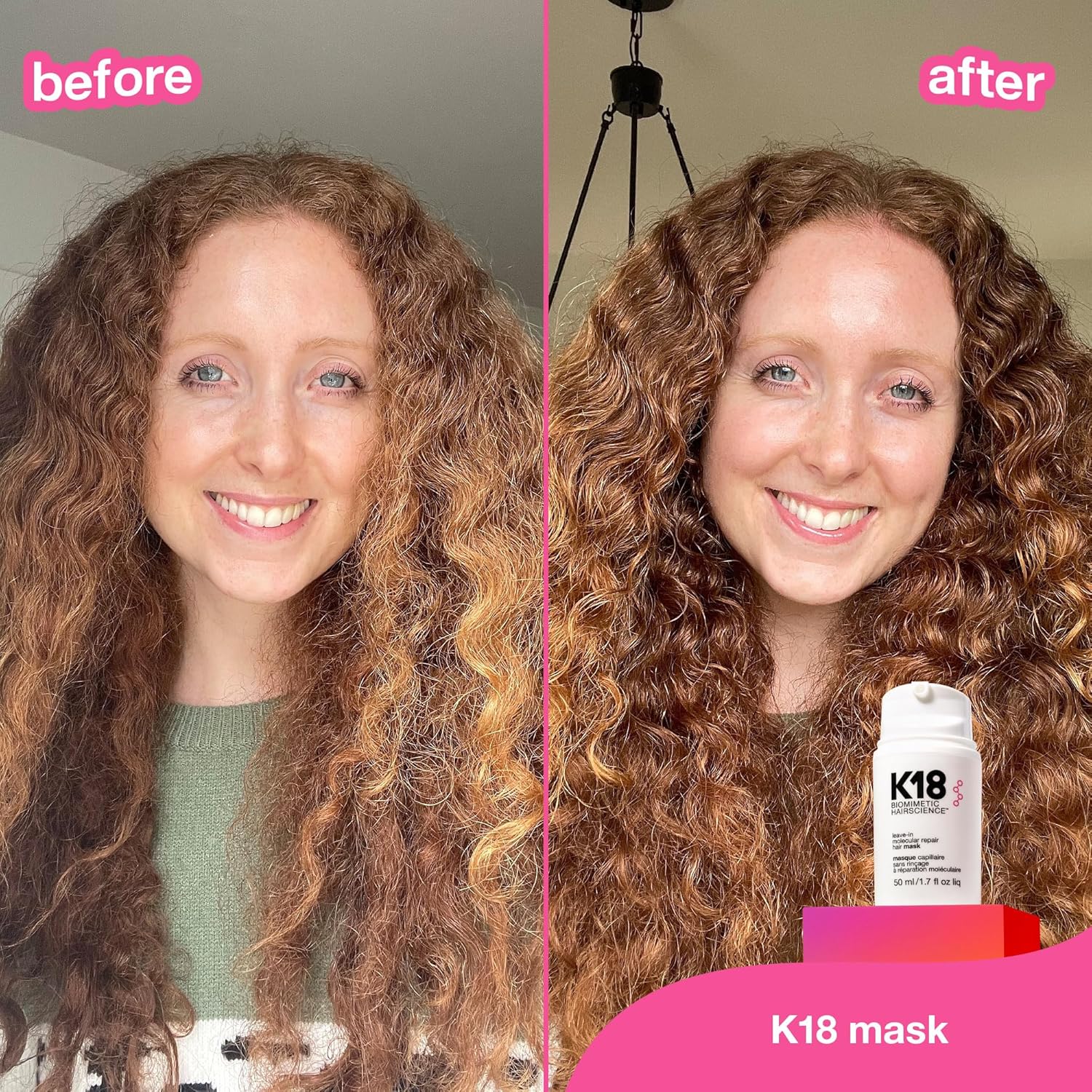 K18 Molecular Repair Leave-In Hair Mask – 4-Minute Damage Repair for Stronger, Smoother Hair