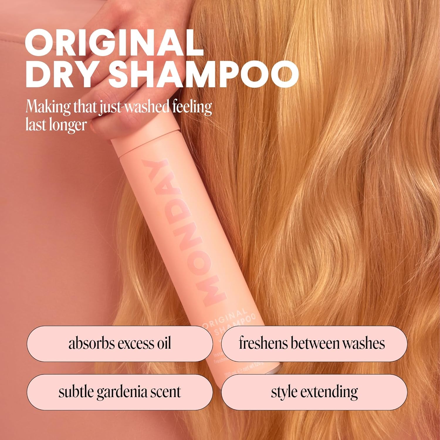 MONDAY Haircare Fresh Reset Dry Shampoo – Keratin Oil-Absorbing Spray