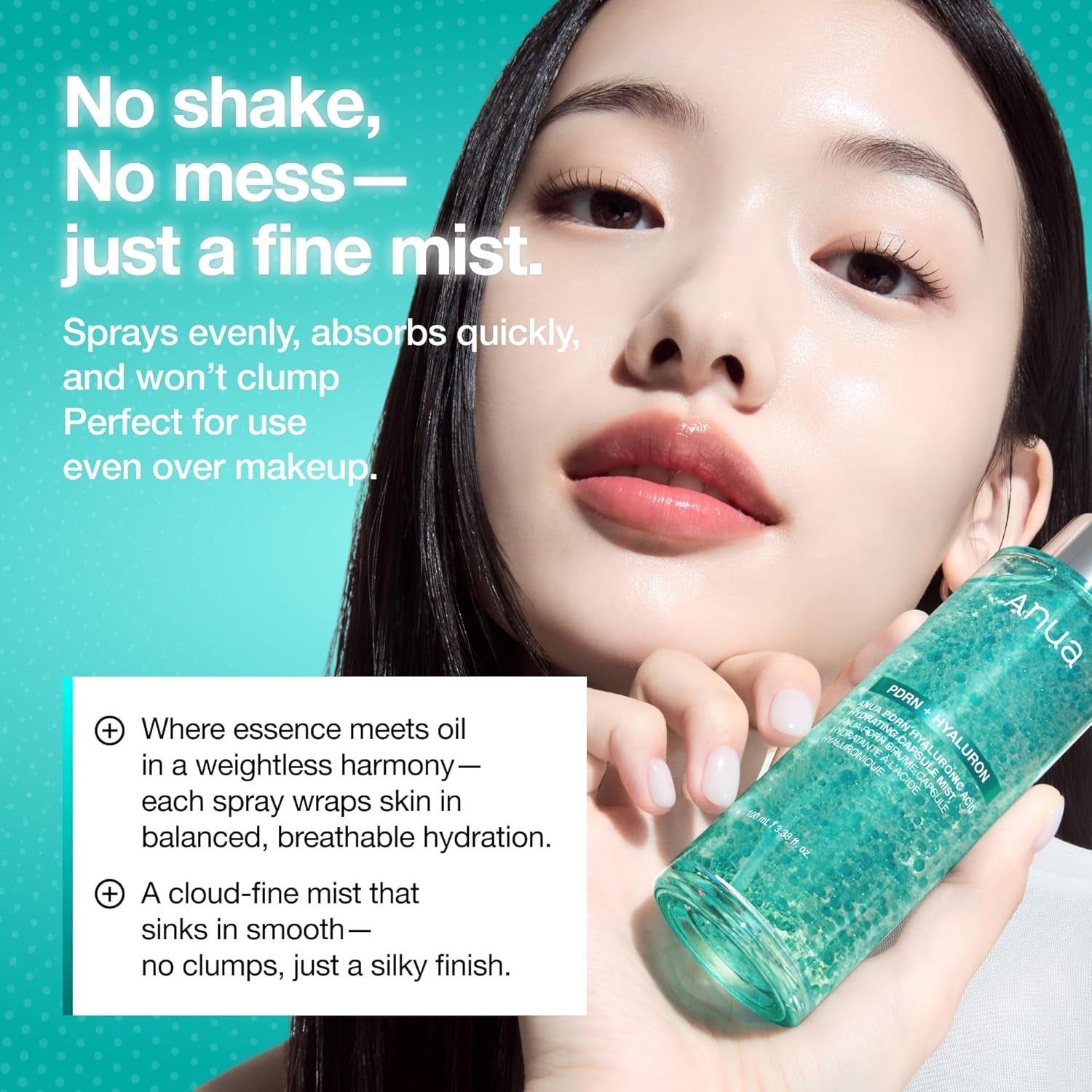 ANUA PDRN Collagen Glow Mist – Hydrating Glass Skin Serum Spray for Instant Plumping & Firmness