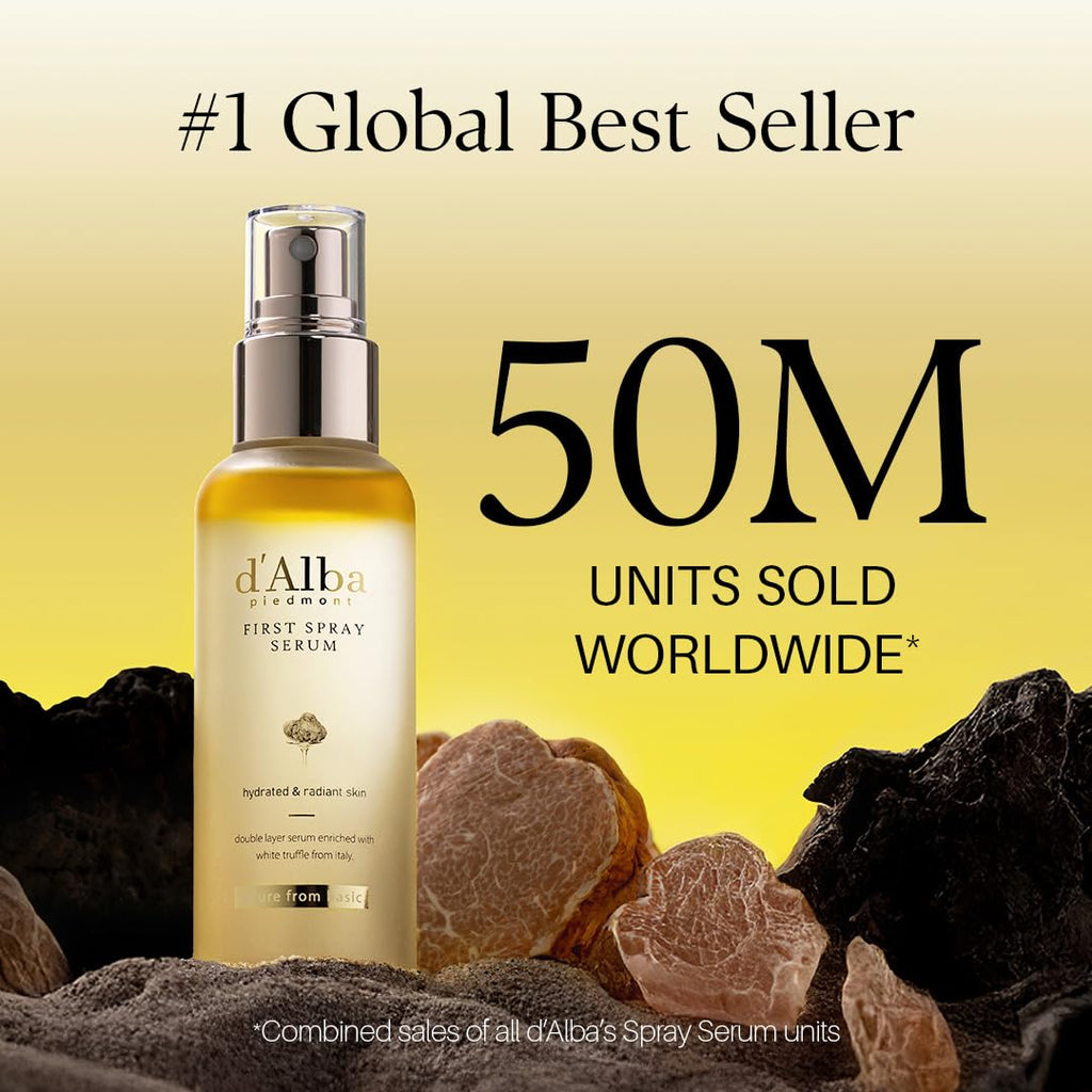 d’Alba White Truffle Glow Mist Serum – Hydrating Vegan Face Spray for Radiant Glass Skin