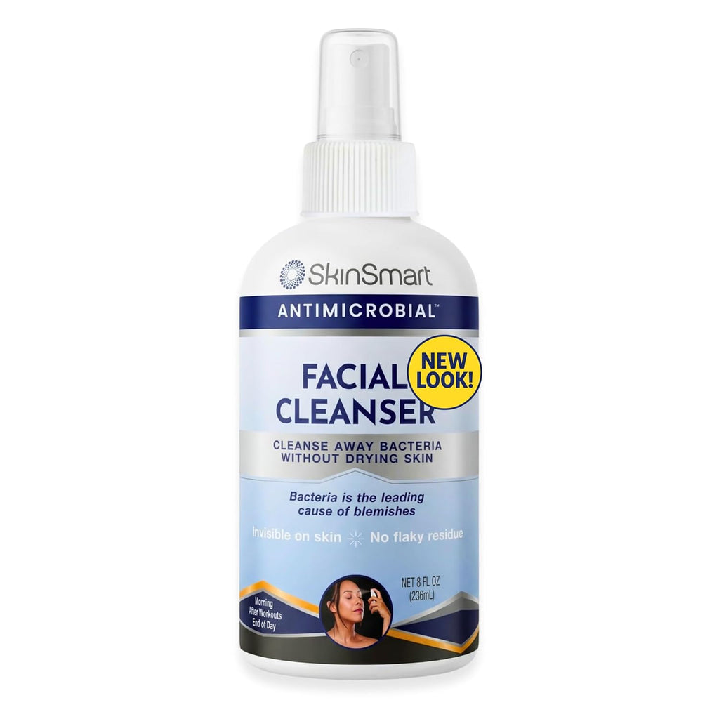 SkinSmart Hypochlorous Acne Defense Spray – Antimicrobial Facial Cleanser for Breakouts, Redness & Sensitive Skin (8 oz)