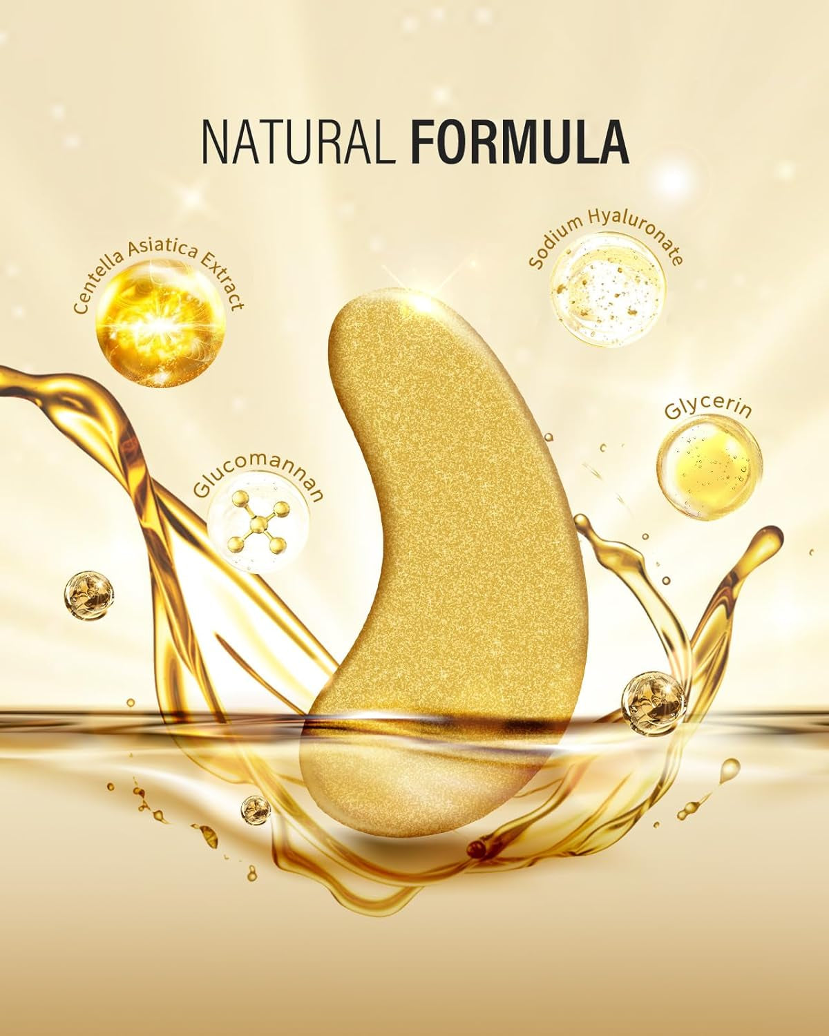 Revitalize Your Eyes with 24K Gold Under Eye Patches - 50 Pairs for Dark Circles, Puffiness, and Youthful Radiance