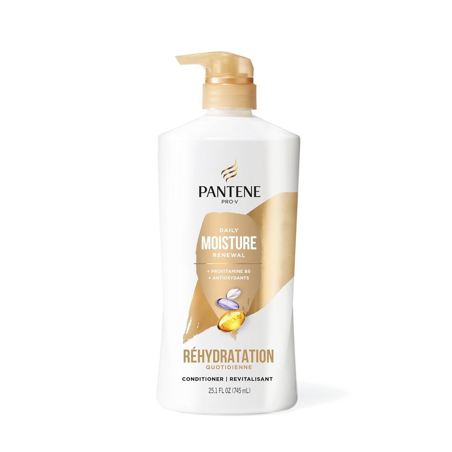 Pantene Pro-V Daily Moisture Renewal Shampoo & Conditioner Set – 72H Hydration for Dry & Color-Treated Hair