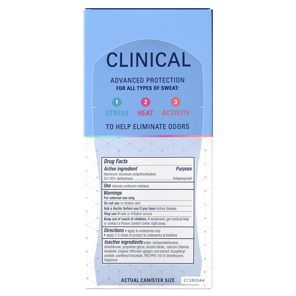 Secret Clinical Strength 100HR Antiperspirant Deodorant – Clear Gel Stress Protection (Women)