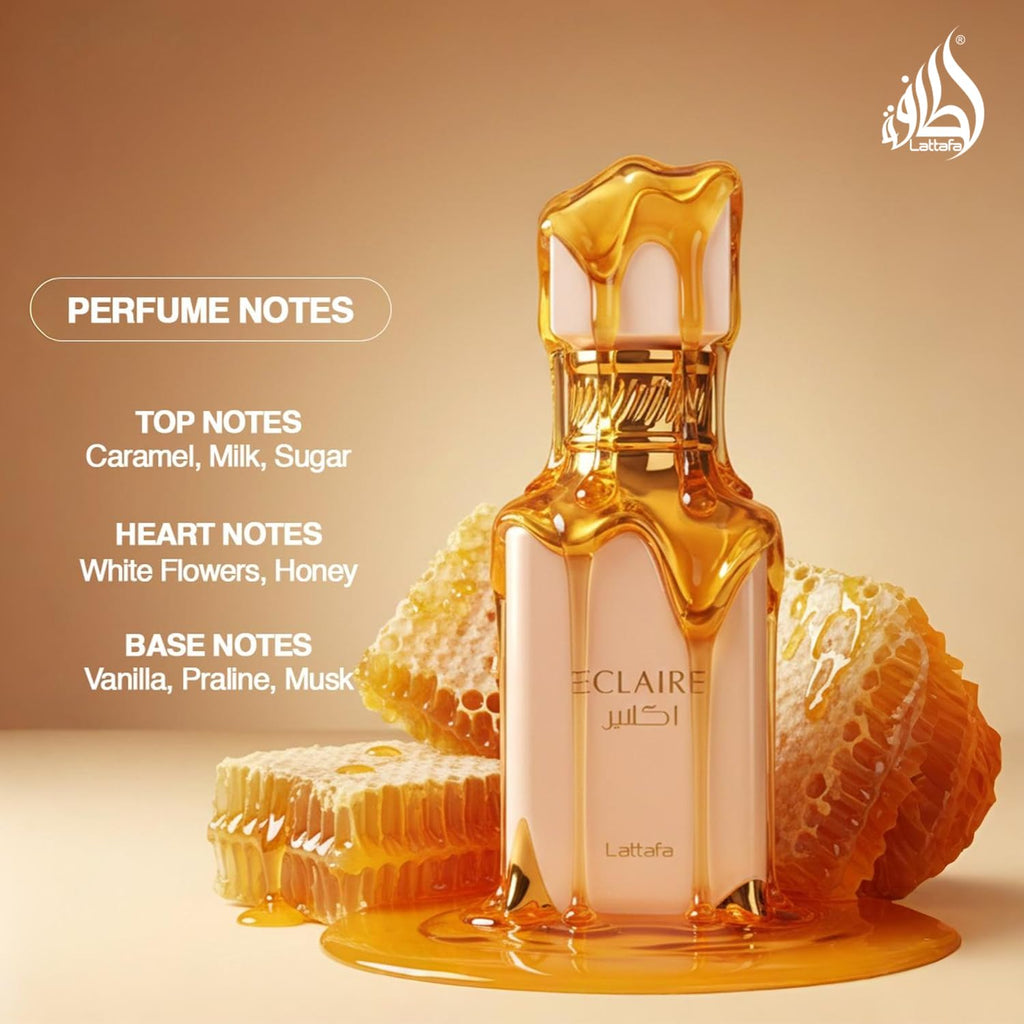 Eclaire - Vanilla, Caramel, Sweet, Floral - Eau De Parfum Long-Lasting Fragrance for Women, 3.40 Ounce / 100 Ml