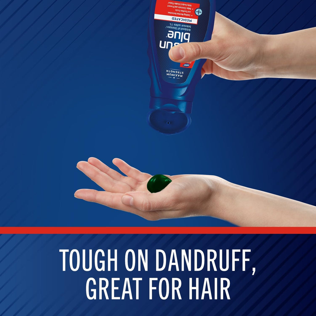 Selsun Blue Maximum Strength Medicated Shampoo – Instant Scalp Relief & Flake Control