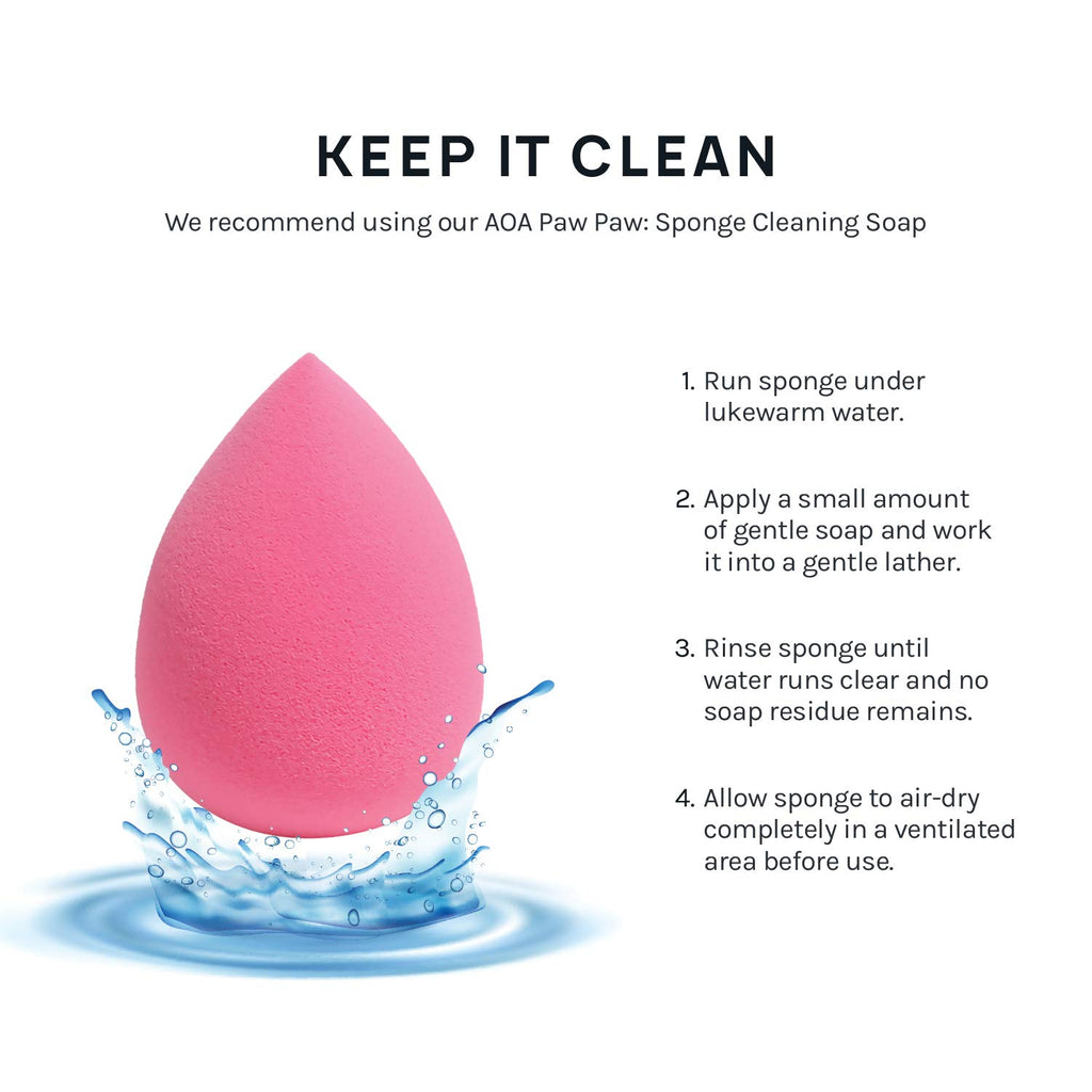 AOA Studio Makeup Sponge Set – 6-Piece Latex-Free Beauty Blender Kit