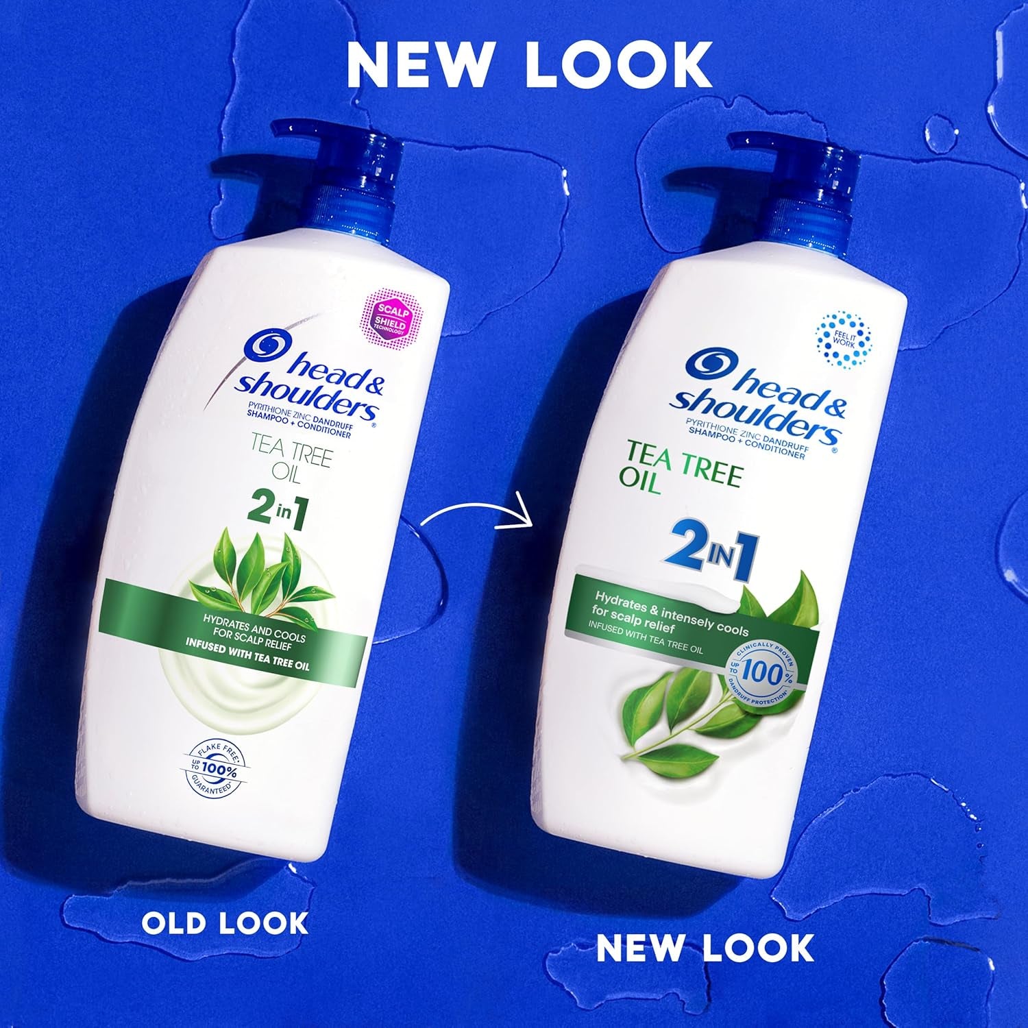 Head & Shoulders Tea Tree 2-in-1 Anti-Dandruff Shampoo & Conditioner – Cooling Scalp Relief Twin Pack (32.1 oz Each)