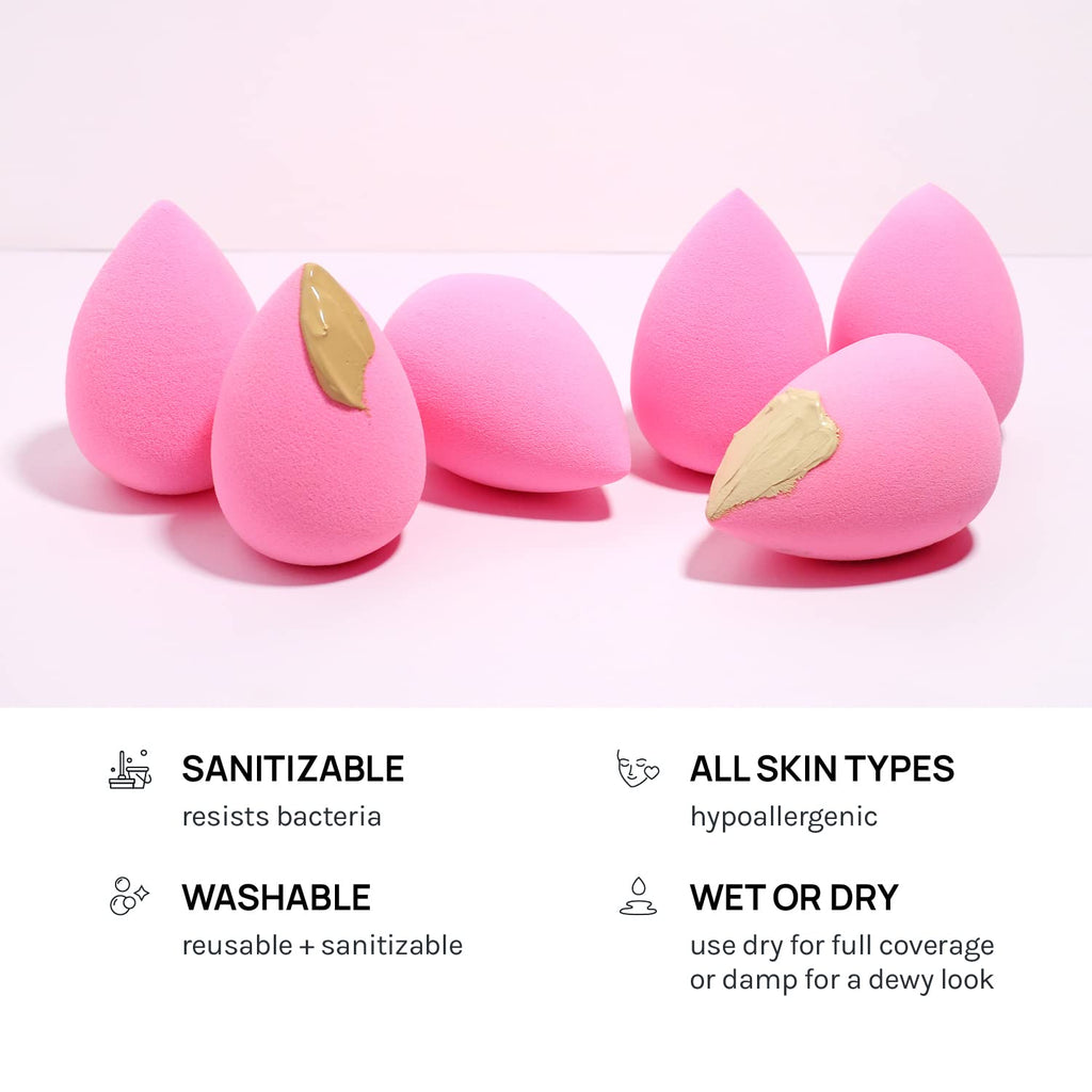 AOA Studio Makeup Sponge Set – 6-Piece Latex-Free Beauty Blender Kit