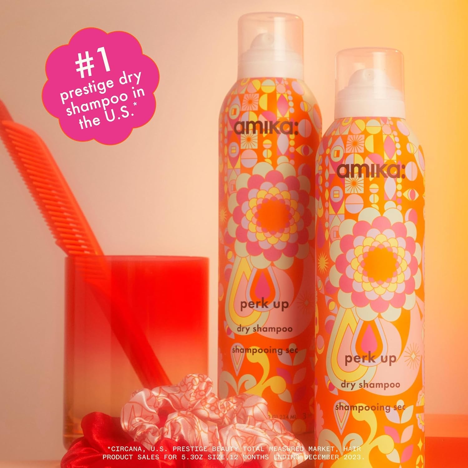 amika Perk Up Talc-Free Dry Shampoo – Oil Absorbing Root Refresh with Instant Volume & No White Residue