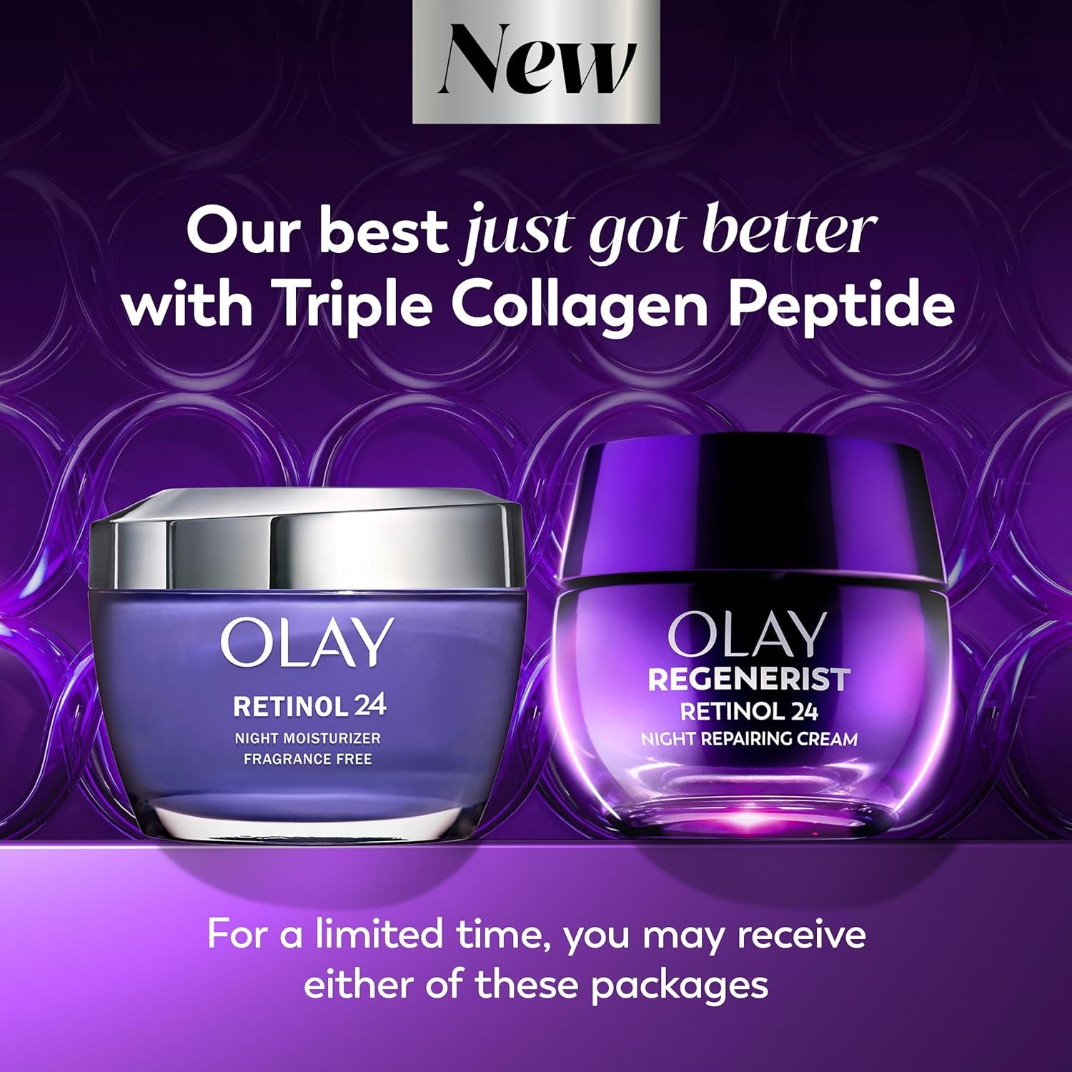 Olay Retinol Collagen Night Repair Cream – Anti-Aging Moisturizer for Smooth, Firm Skin