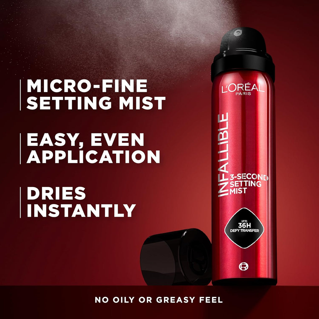 L'Oréal Infallible XL Setting Spray – 36HR Long-Lasting Makeup Lock Mist