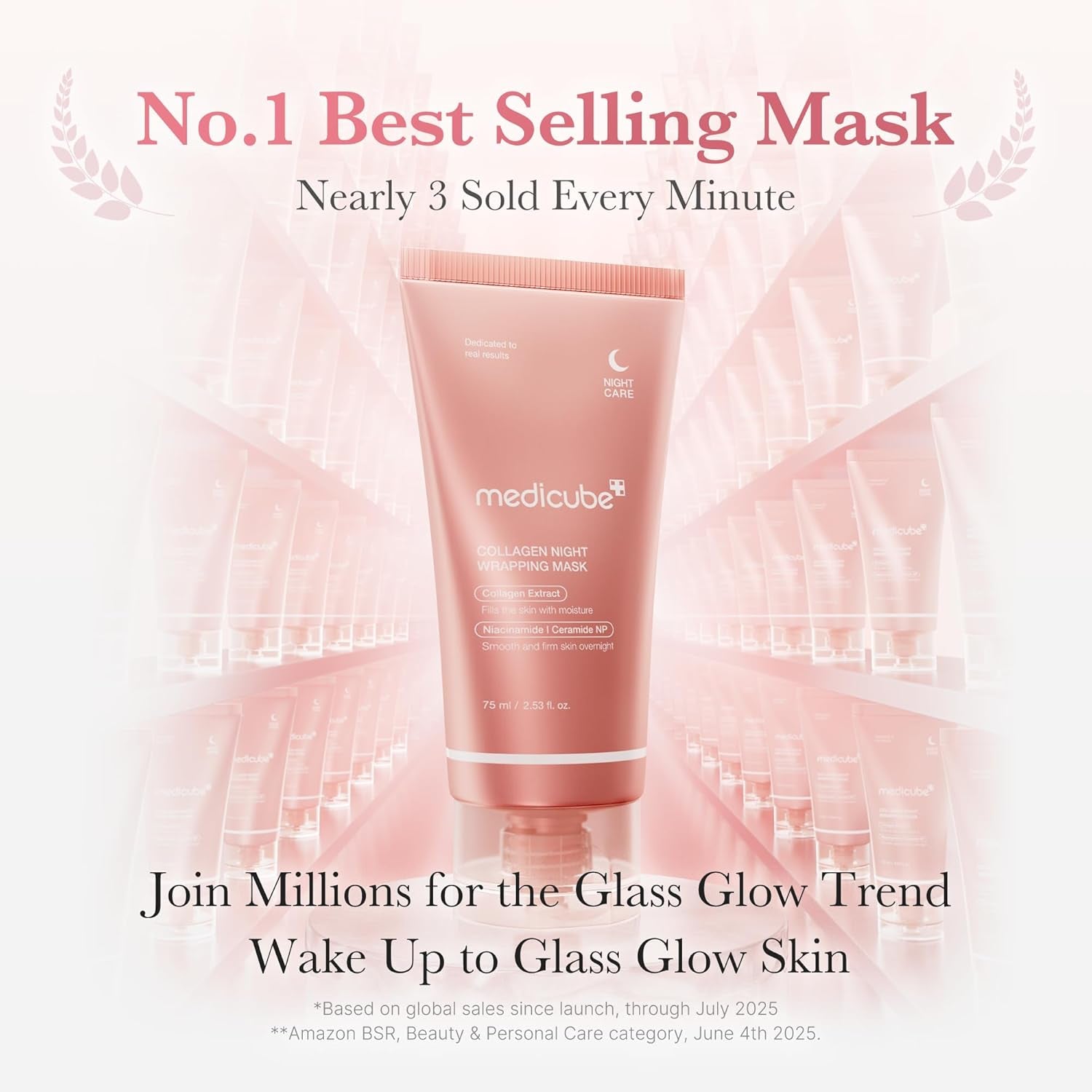 medicube Collagen Wrap Overnight Mask – Glow & Elasticity Peel-Off Treatment