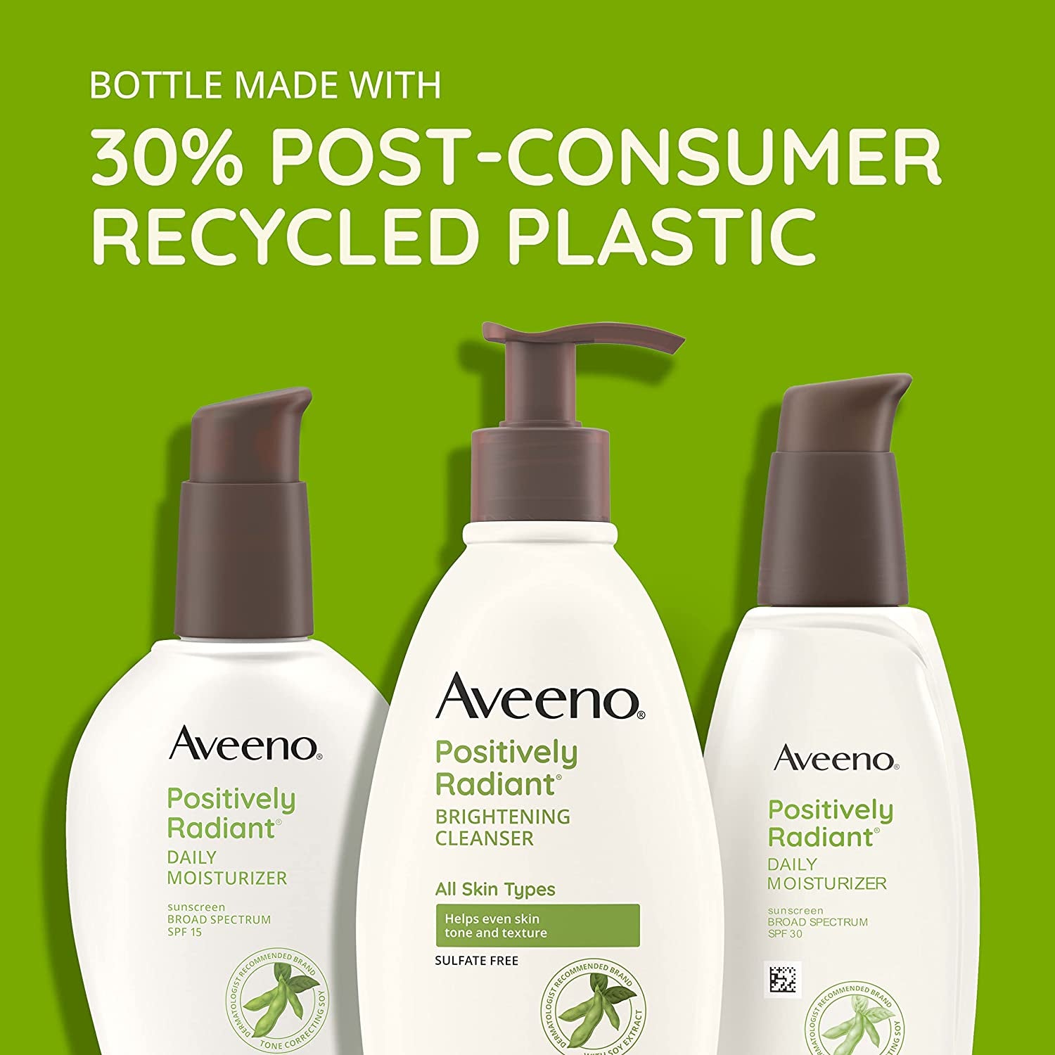 Aveeno Positively Radiant SPF 30 Face Moisturizer – Tone & Texture Brightening Cream