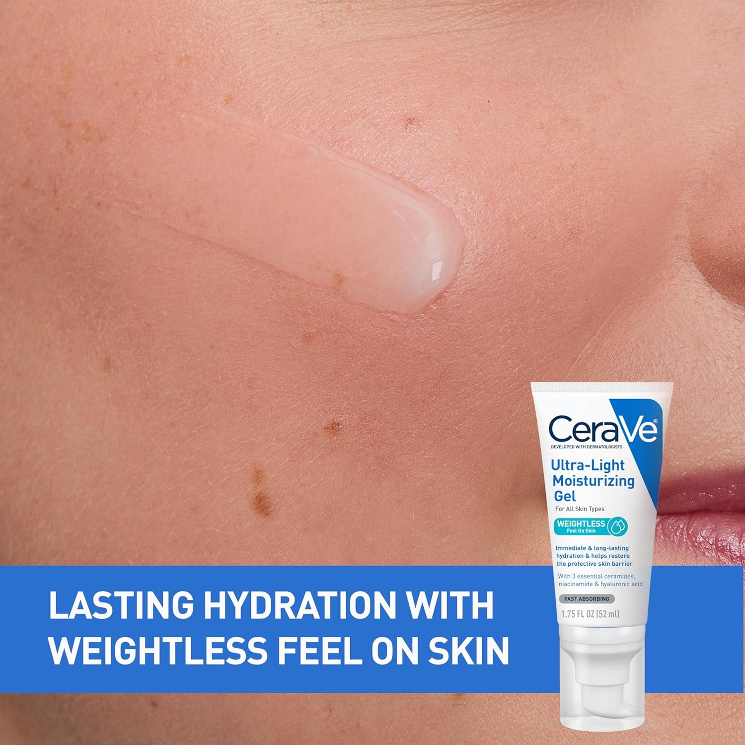 CeraVe Ultra-Light Mattifying Gel Moisturizer – Oil-Free Hydration