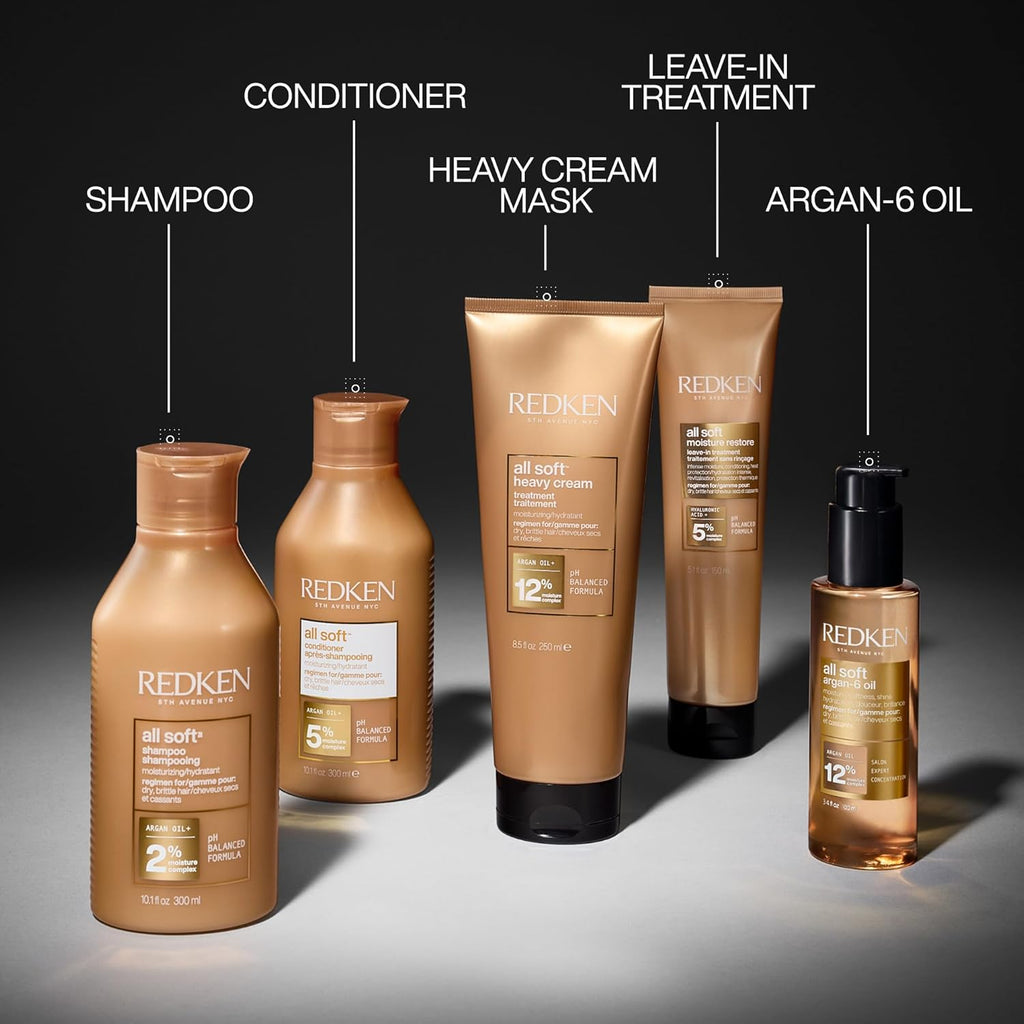 Redken All Soft Hydrating Conditioner – Deep Moisture, Shine & Frizz Control for Dry Hair