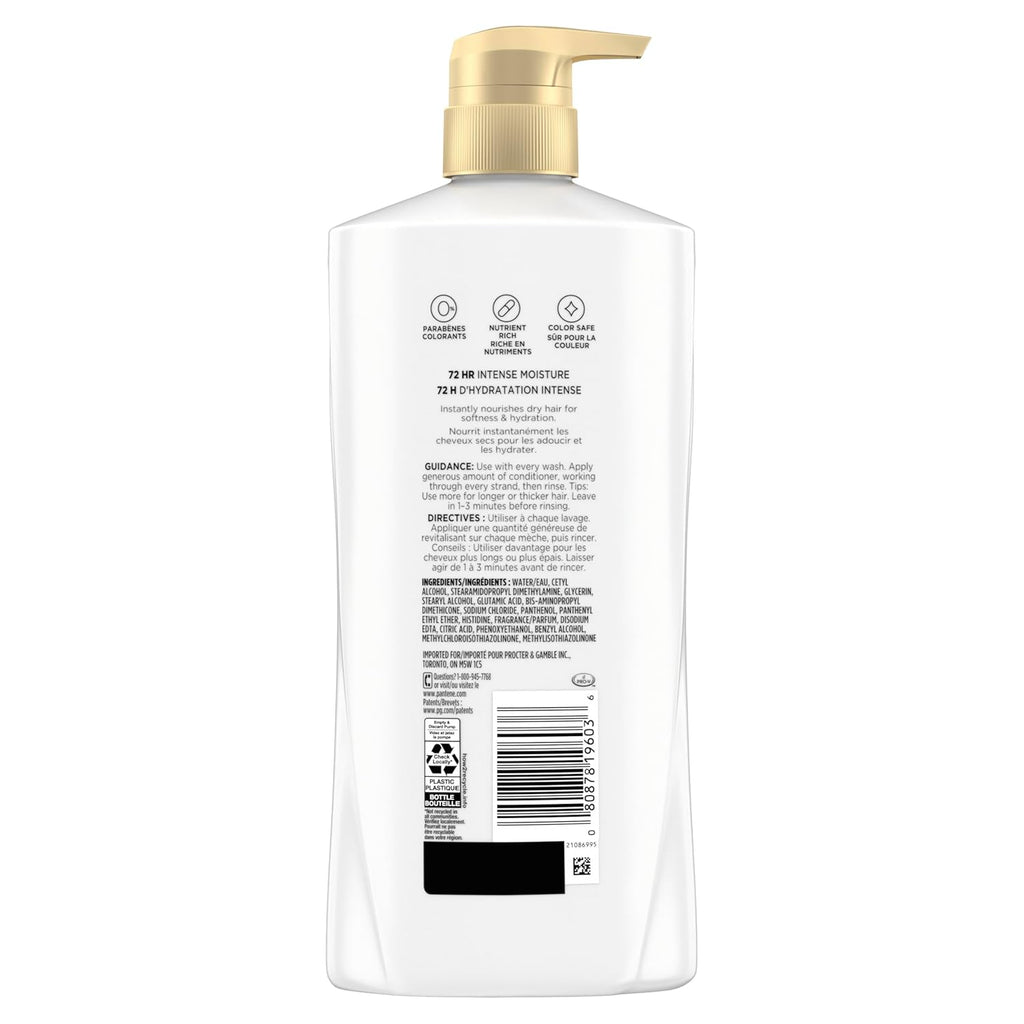 Pantene Pro-V Daily Moisture Renewal Shampoo & Conditioner Set – 72H Hydration for Dry & Color-Treated Hair