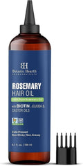 Botanic Hearth Rosemary Hair Growth Oil with Biotin, Castor & Jojoba – Strengthening Scalp Treatment for Thicker, Healthier Hair (6.7 fl oz)