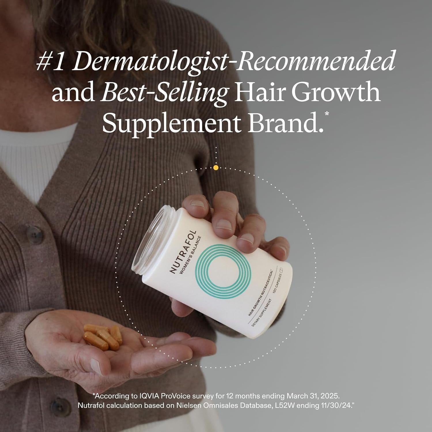 Nutrafol Women’s Balance Hair Growth Capsules – Clinically Proven Thicker, Fuller Hair Support for Women 45+