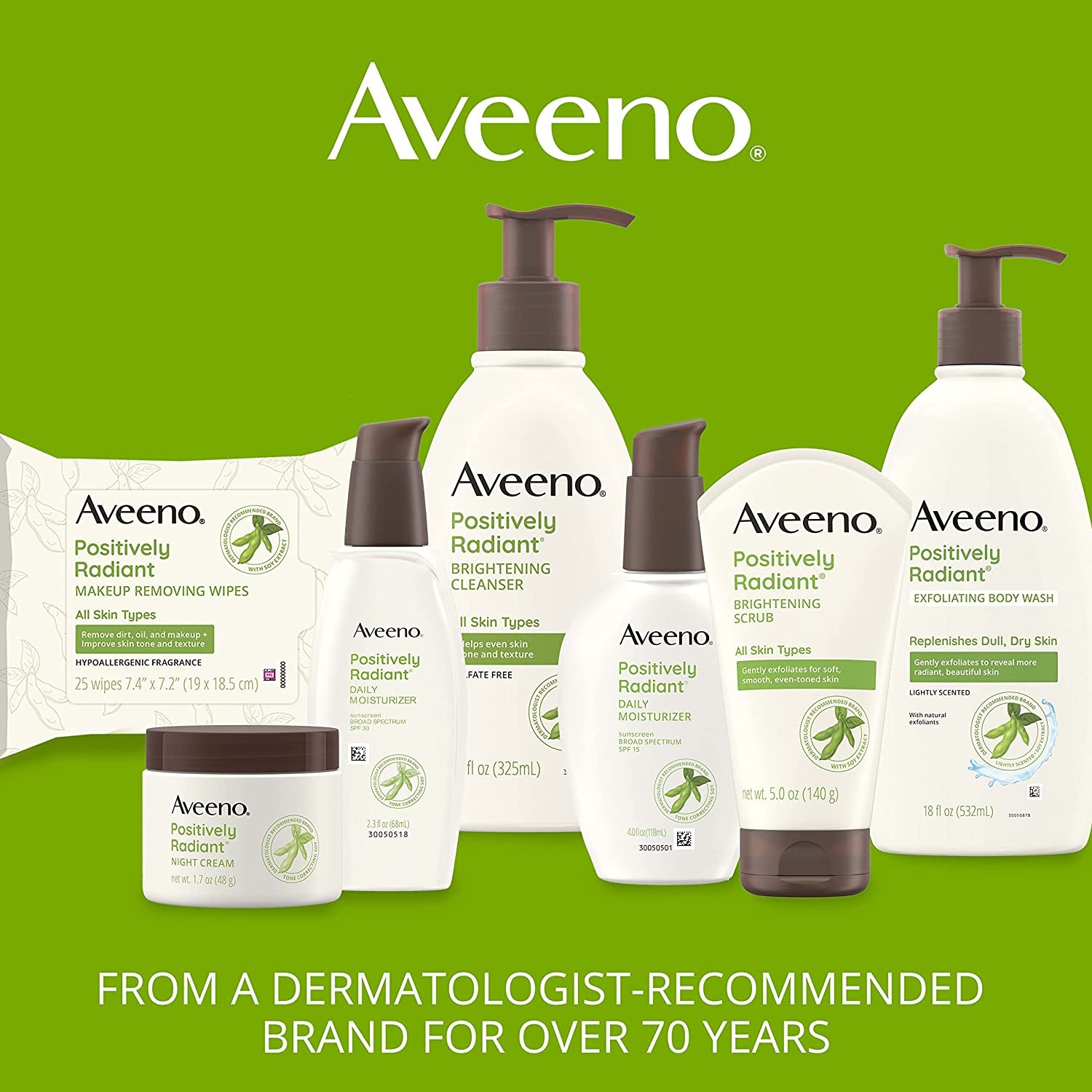 Aveeno Positively Radiant SPF 30 Face Moisturizer – Tone & Texture Brightening Cream