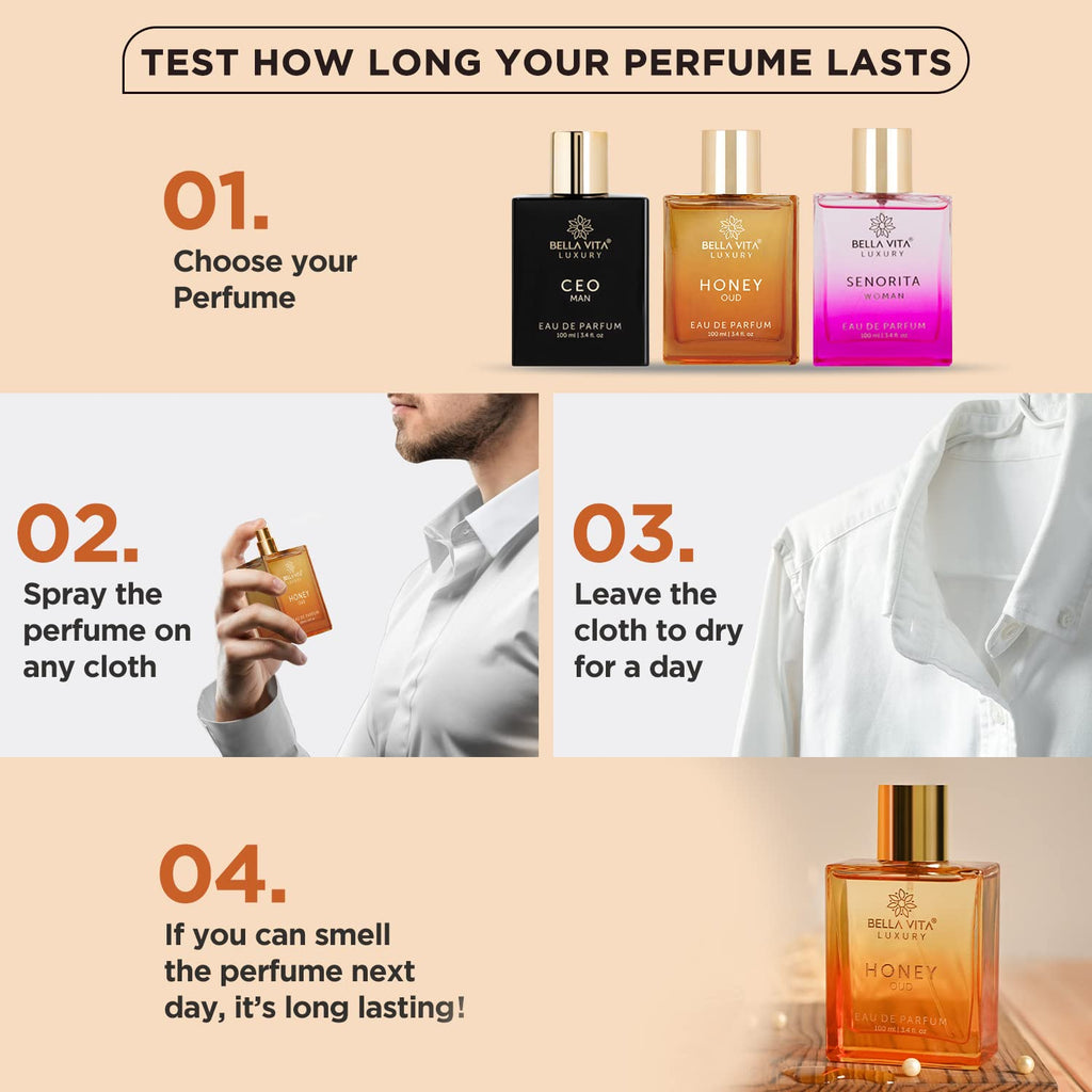 BellaVita Honey Oud Eau De Parfum – Sweet Amber Oud Luxury Unisex Fragrance