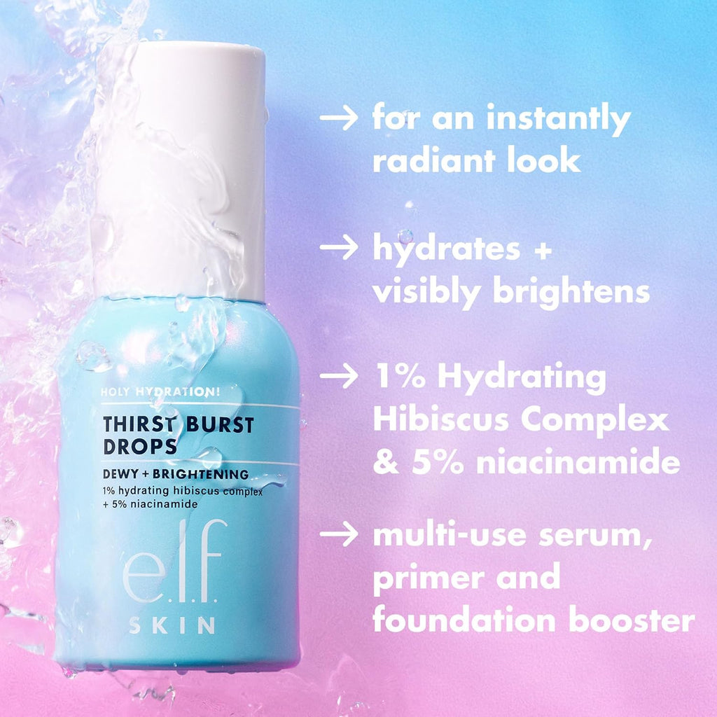 e.l.f. Holy Hydration Thirst Burst Drops – Hyaluronic Acid Radiance Serum