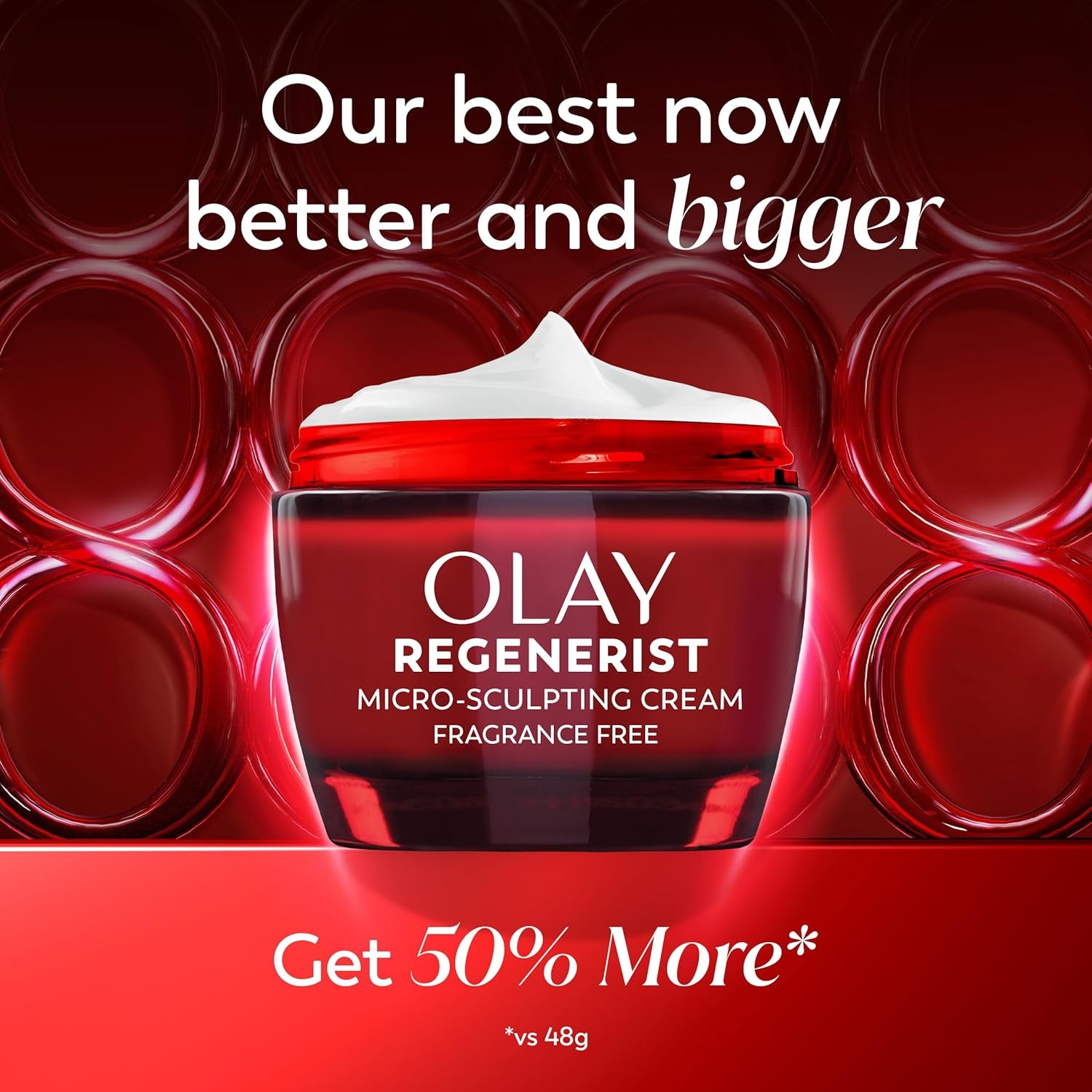 Olay Regenerist Micro-Sculpting Cream – Anti-Aging Collagen Face Moisturizer (Fragrance-Free)