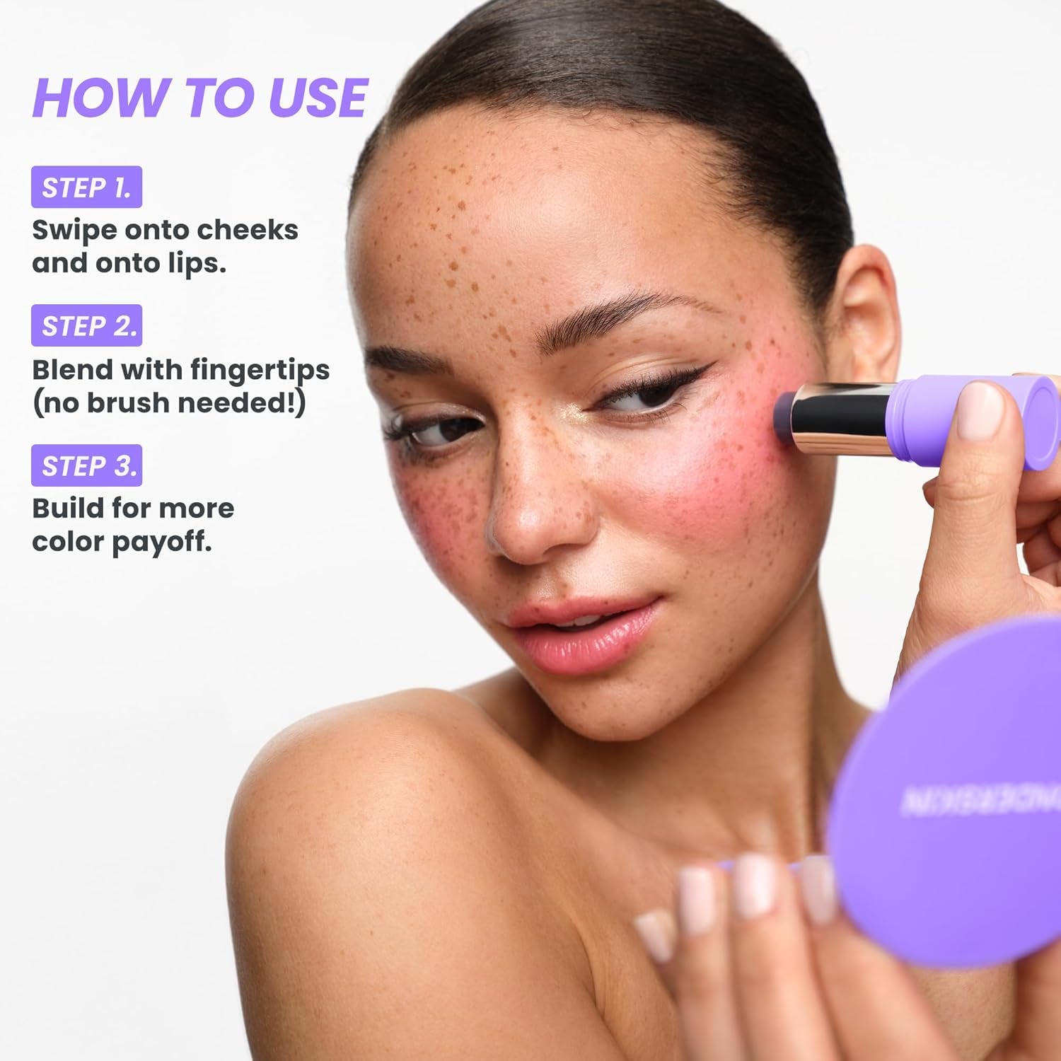 Wonderskin pHlush Blush Stick – pH-Activated Multi-Use Cheek & Lip Color