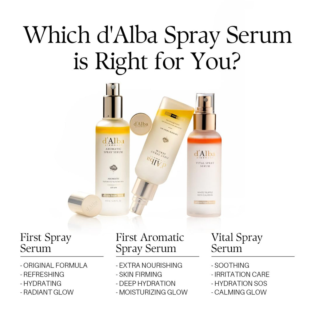 d’Alba White Truffle Glow Mist Serum – Hydrating Vegan Face Spray for Radiant Glass Skin