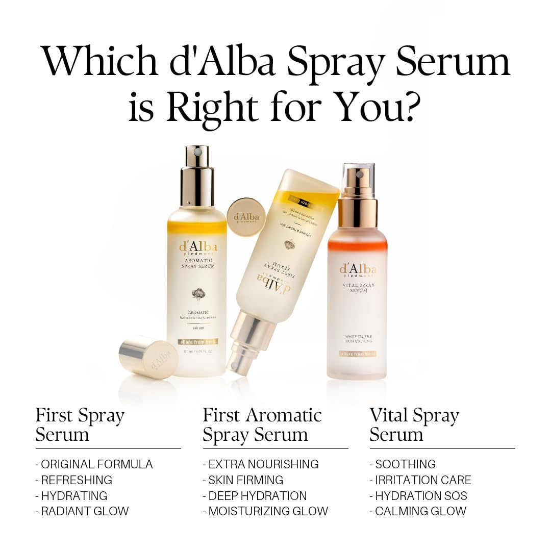 d’Alba White Truffle Glow Mist Serum – Hydrating Vegan Face Spray for Radiant Glass Skin