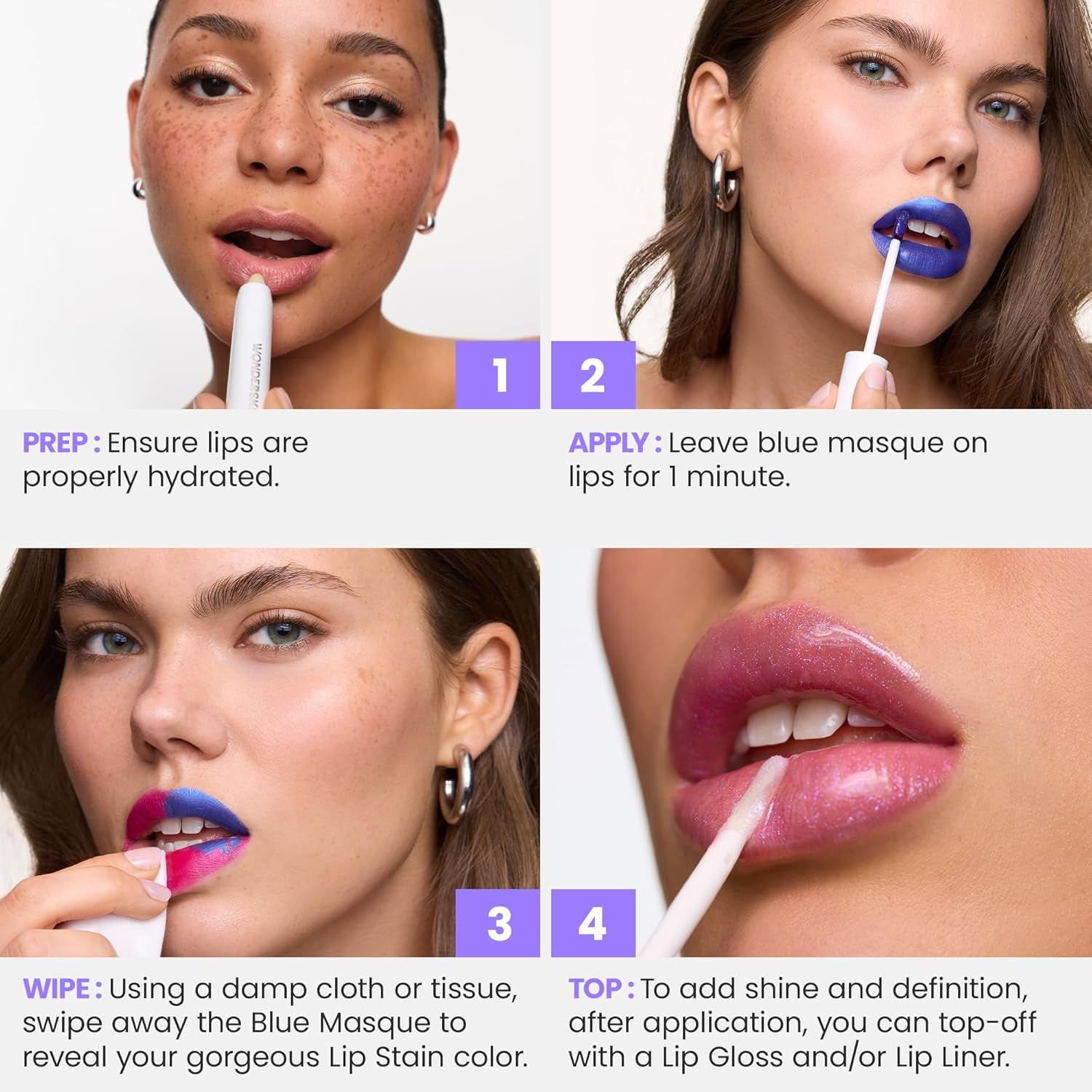 Wonderskin Wonder Blading Lip Stain – Peel-Off Waterproof Transfer-Proof Lip Tint