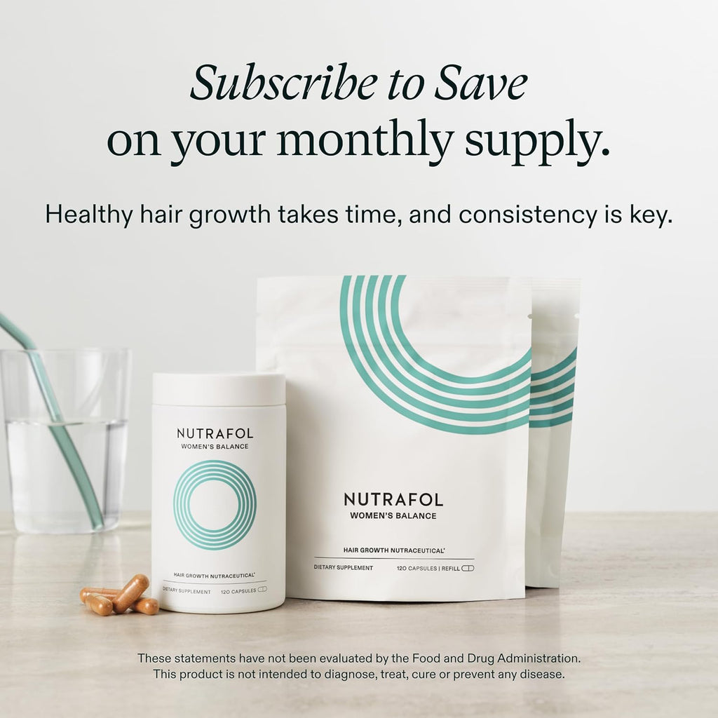 Nutrafol Women’s Balance Hair Growth Capsules – Clinically Proven Thicker, Fuller Hair Support for Women 45+
