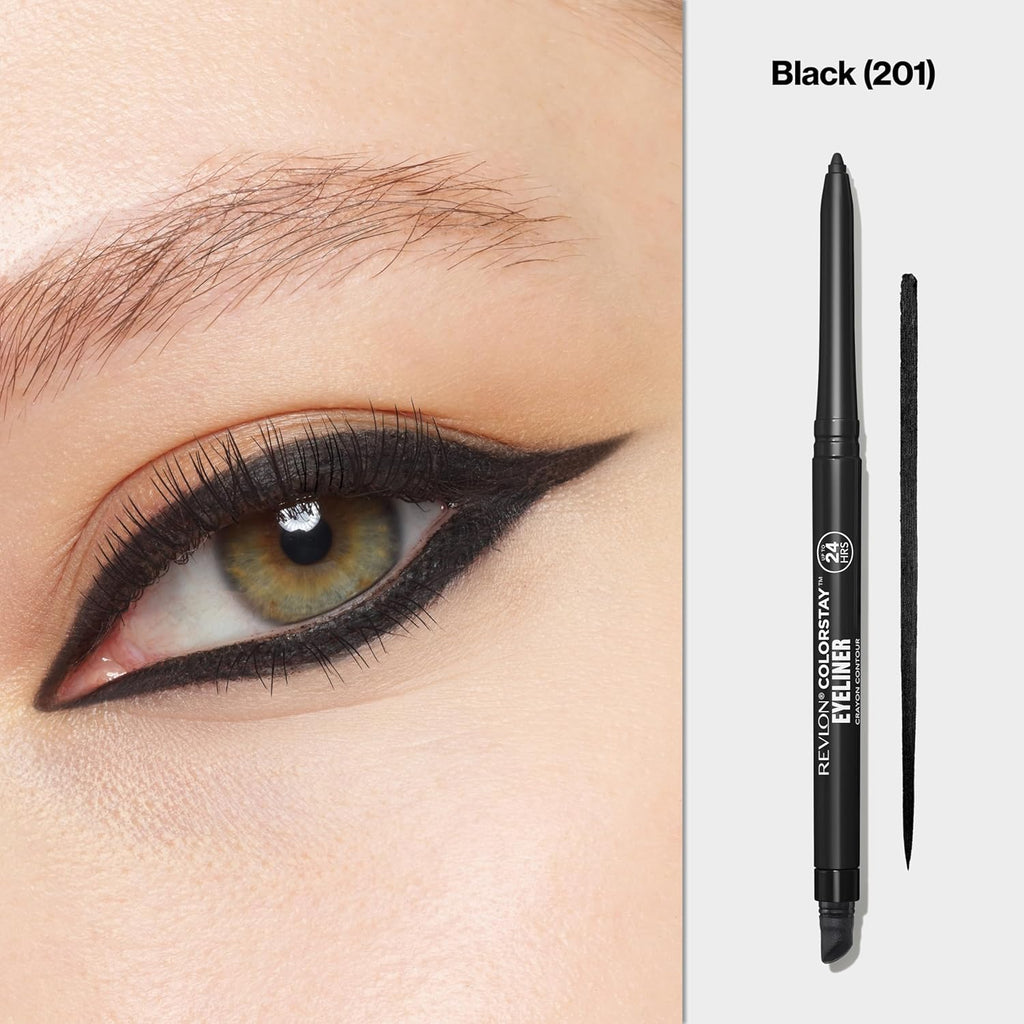 Revlon ColorStay Waterproof Eyeliner Pencil – Smudge-Proof Longwear Black (2 Pack)